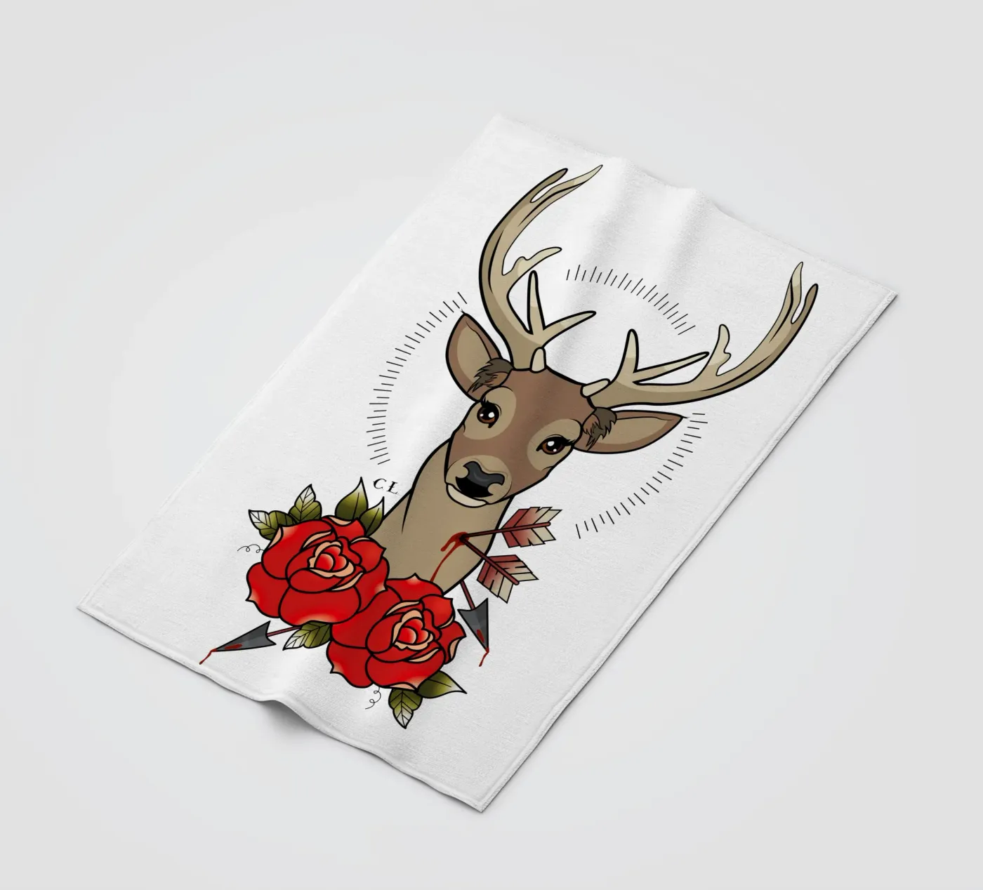 Deer Fleecedecke von Killer Wolf