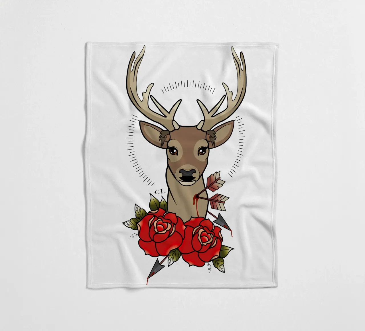 Deer Fleecedecke von Killer Wolf