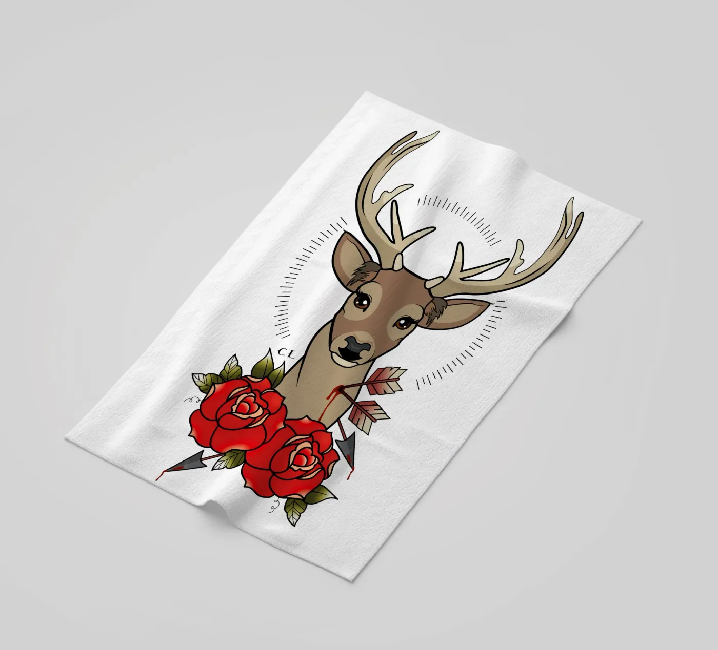 Deer strandhanddoek van Killer Wolf