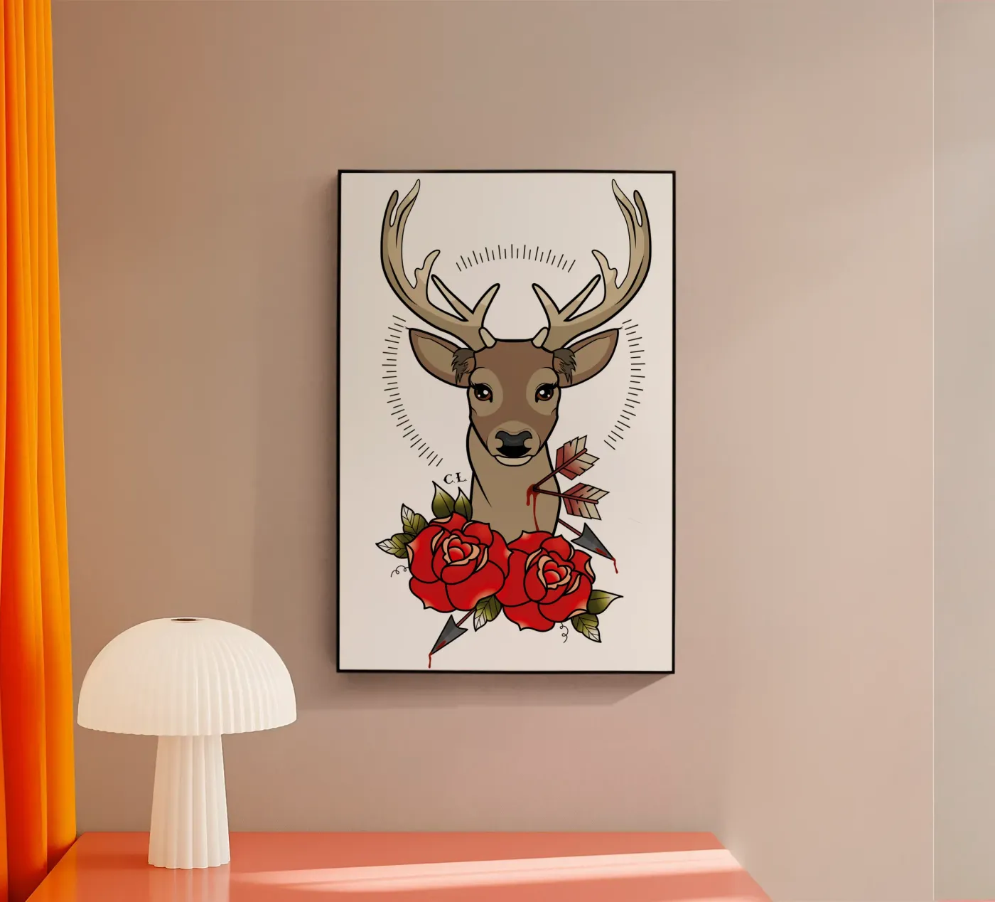 Deer acrylic glass by Killer Wolf