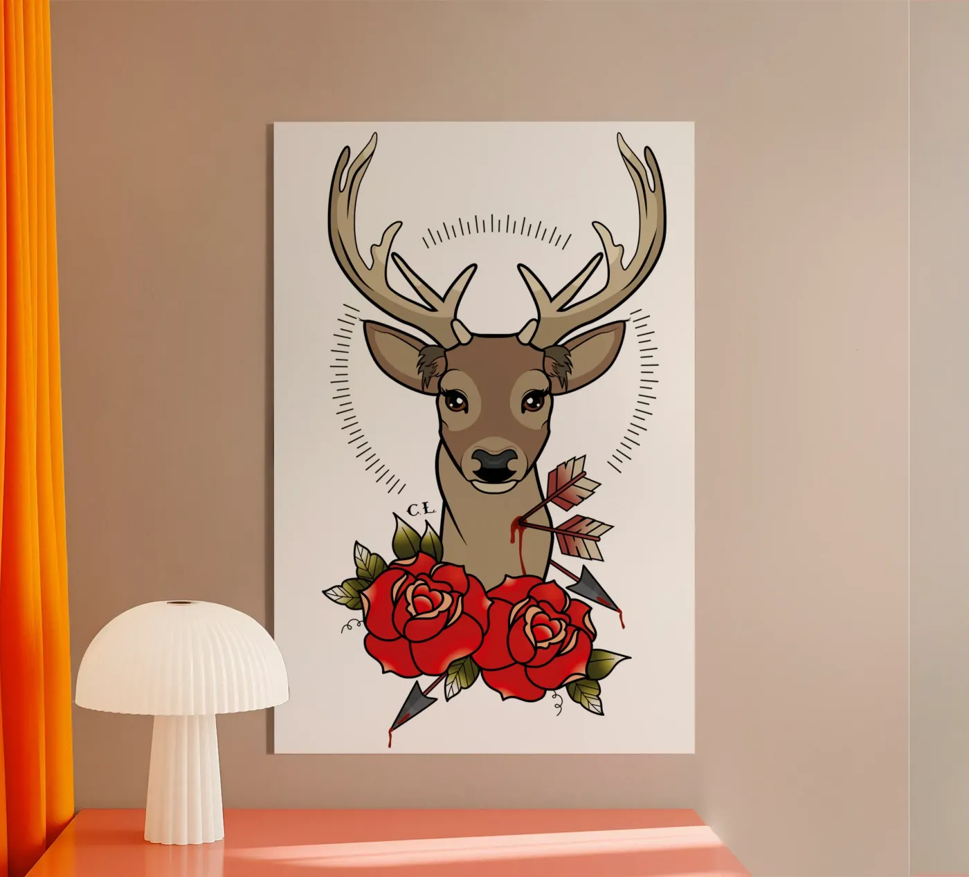 Deer acrylic glass by Killer Wolf