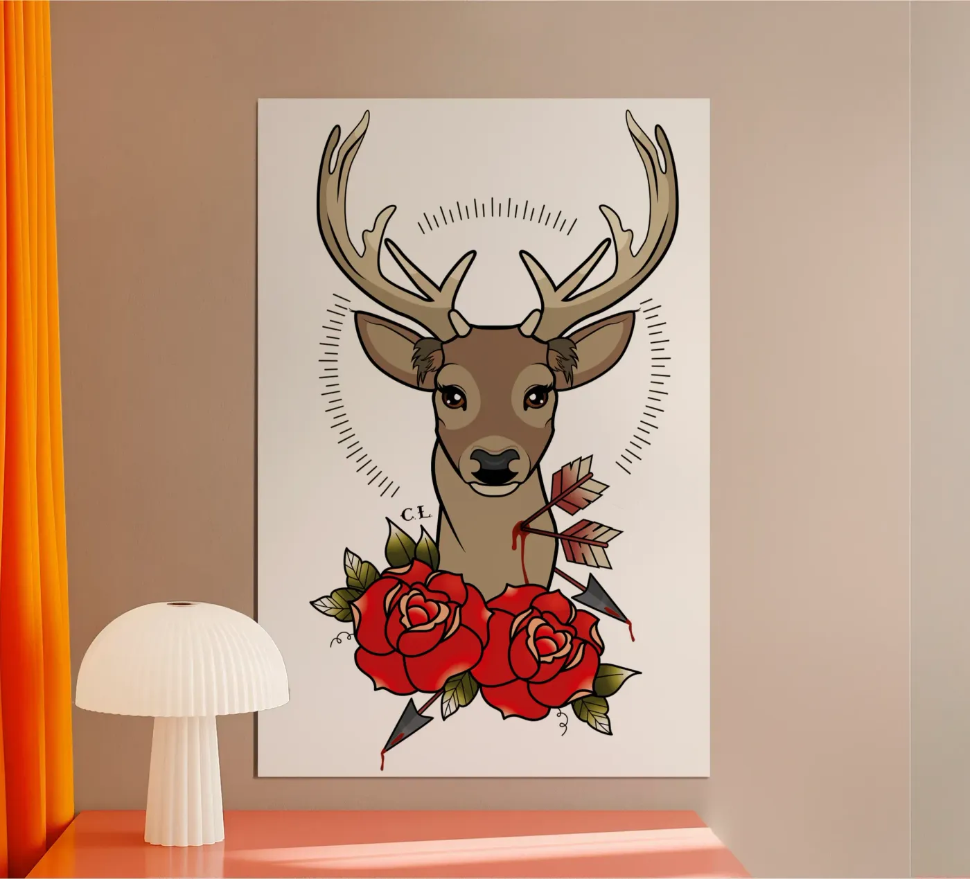 Deer poster van Killer Wolf