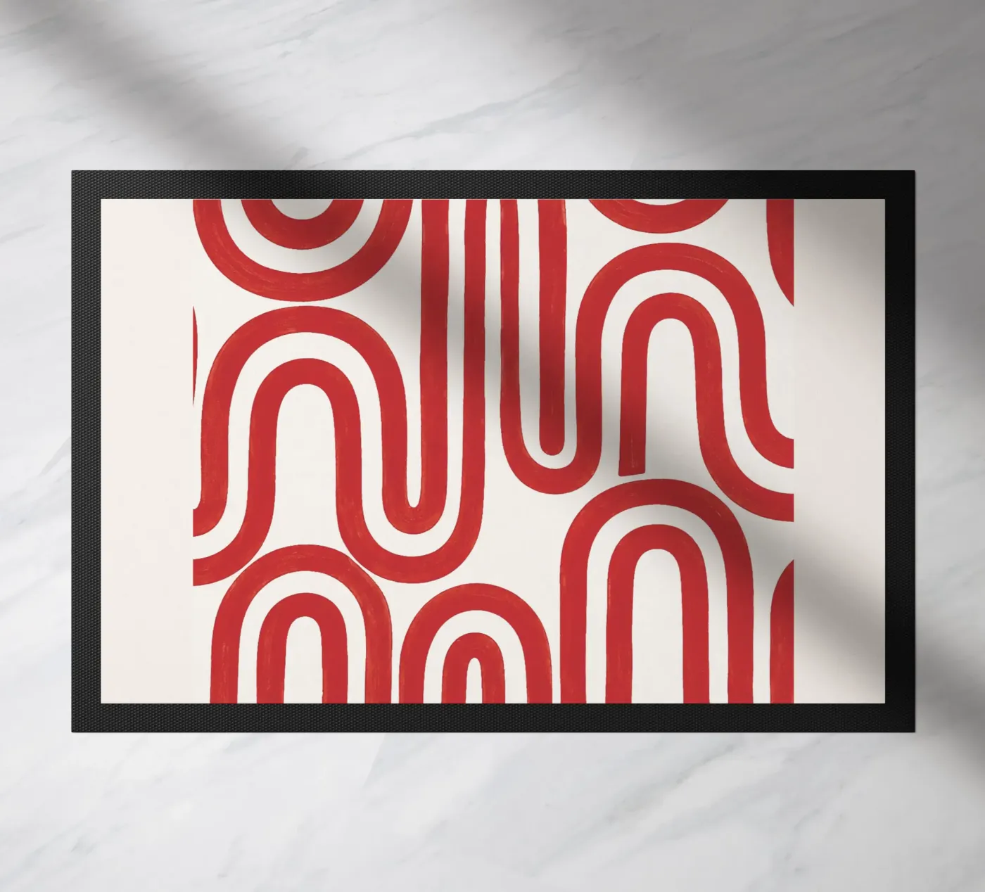 Retro Flow Lines doormat by Bojasweet