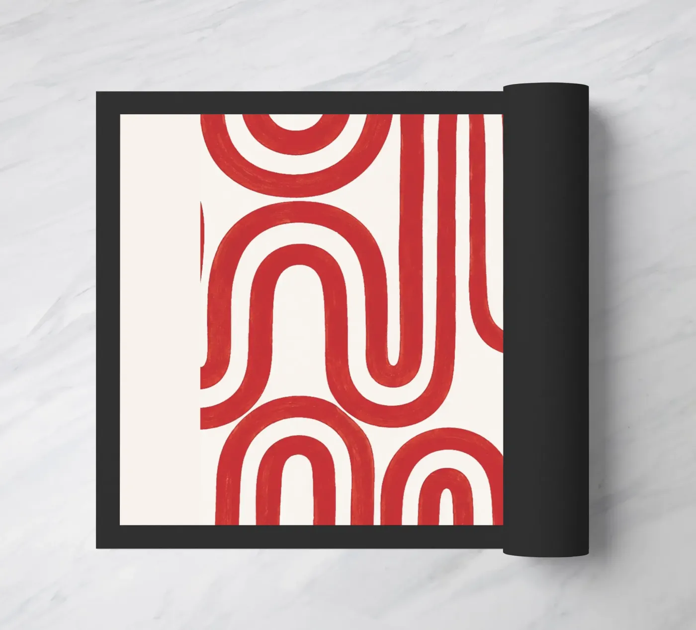 Retro Flow Lines doormat by Bojasweet
