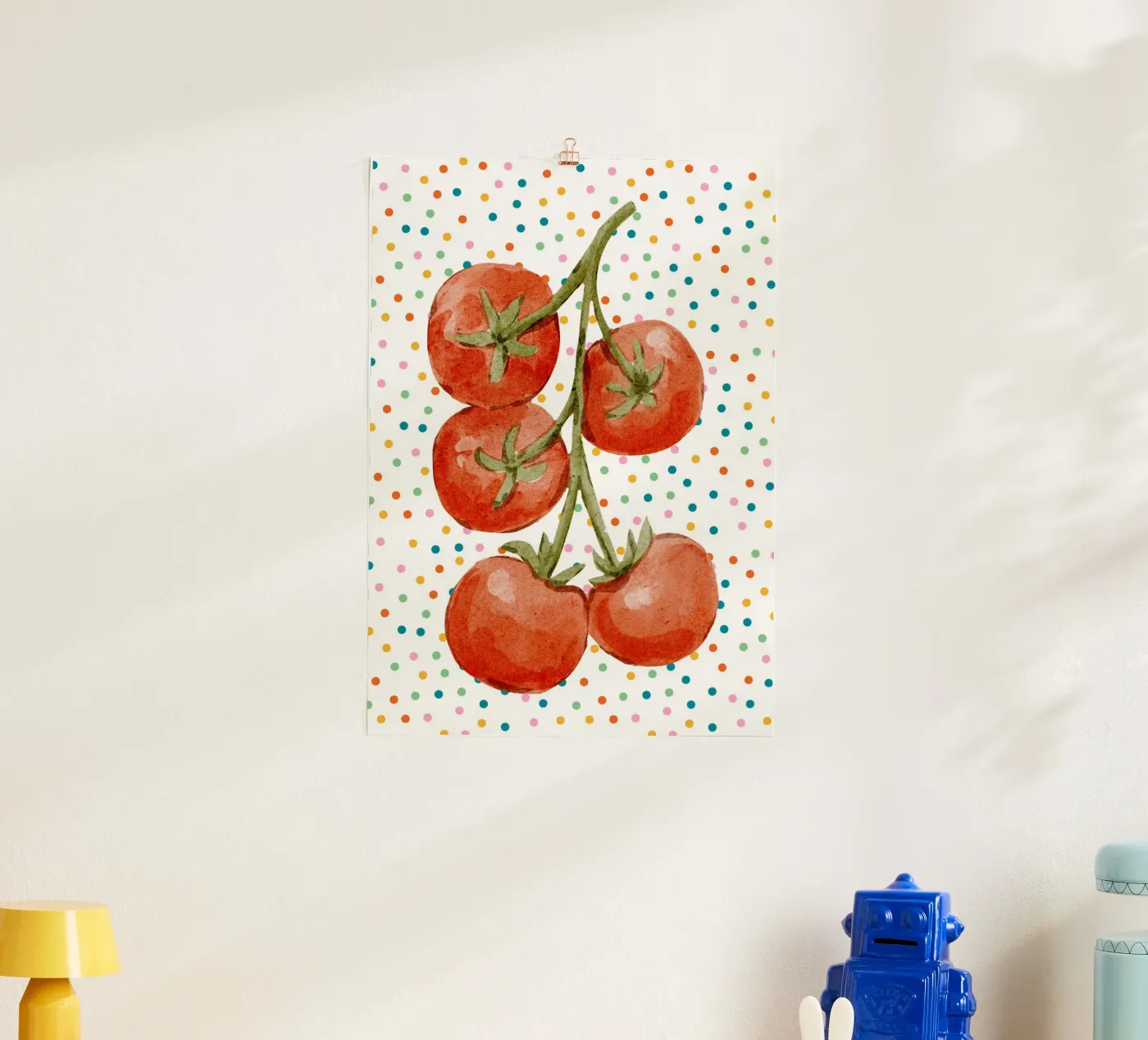 Tomatoes and dots poster da Funkydays