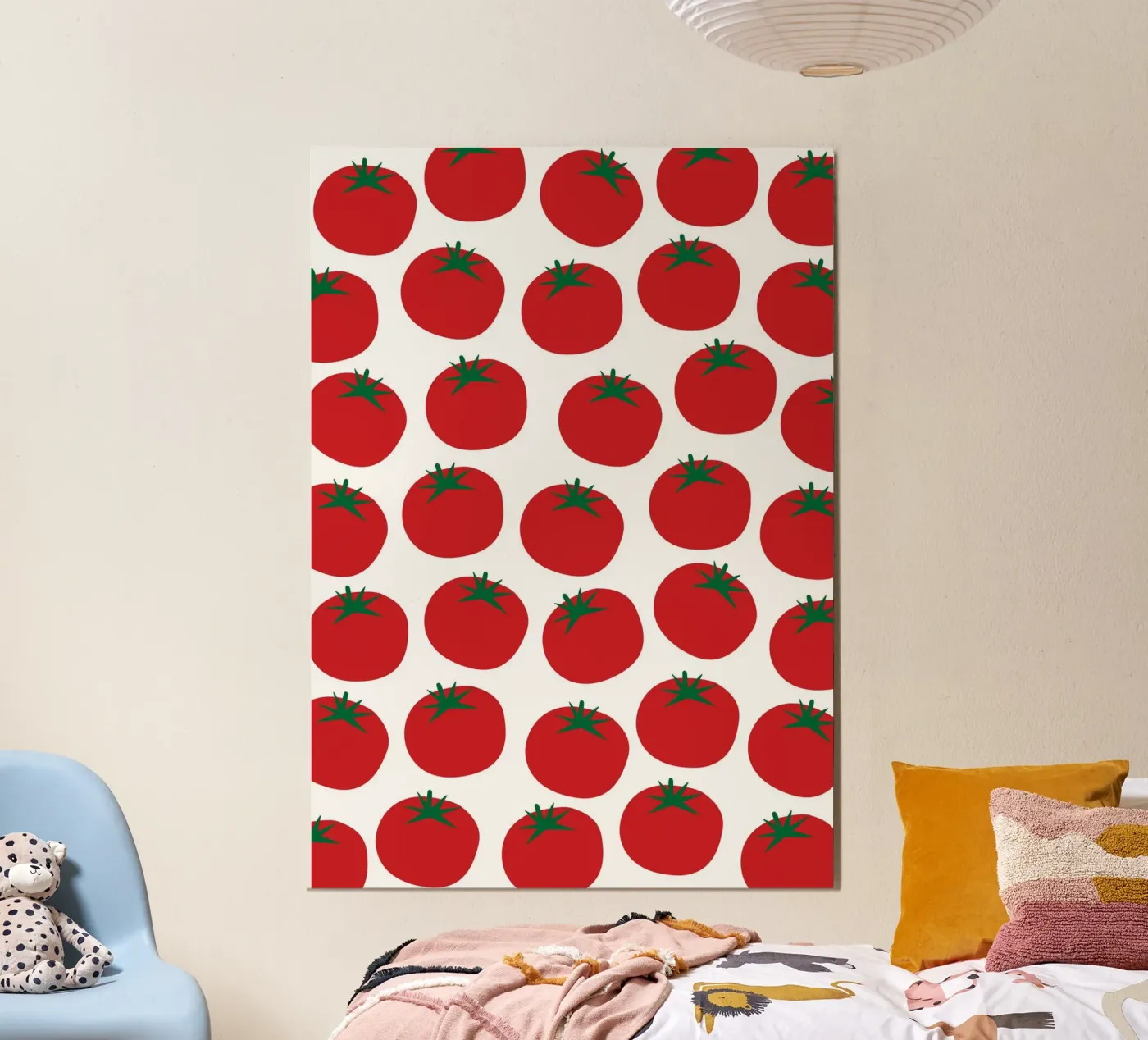 Tomatoes pattern alluminio dibond da Happypatterns