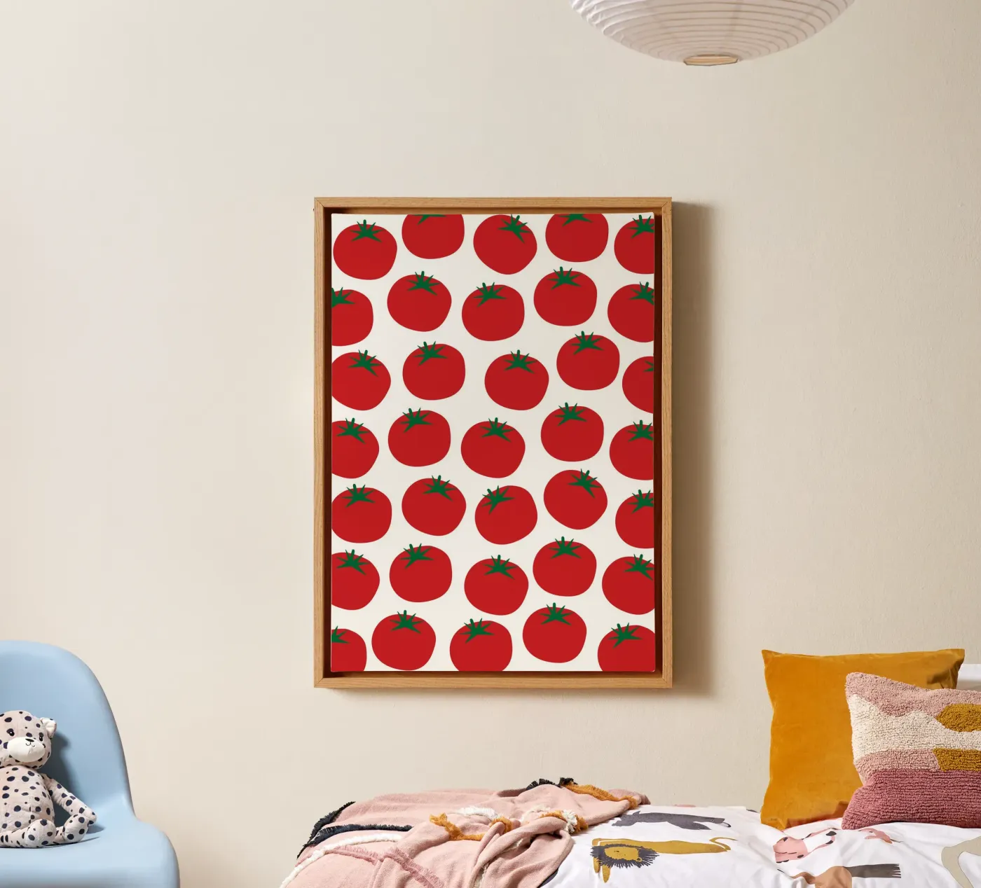 Tomatoes pattern Leinwand von Happypatterns