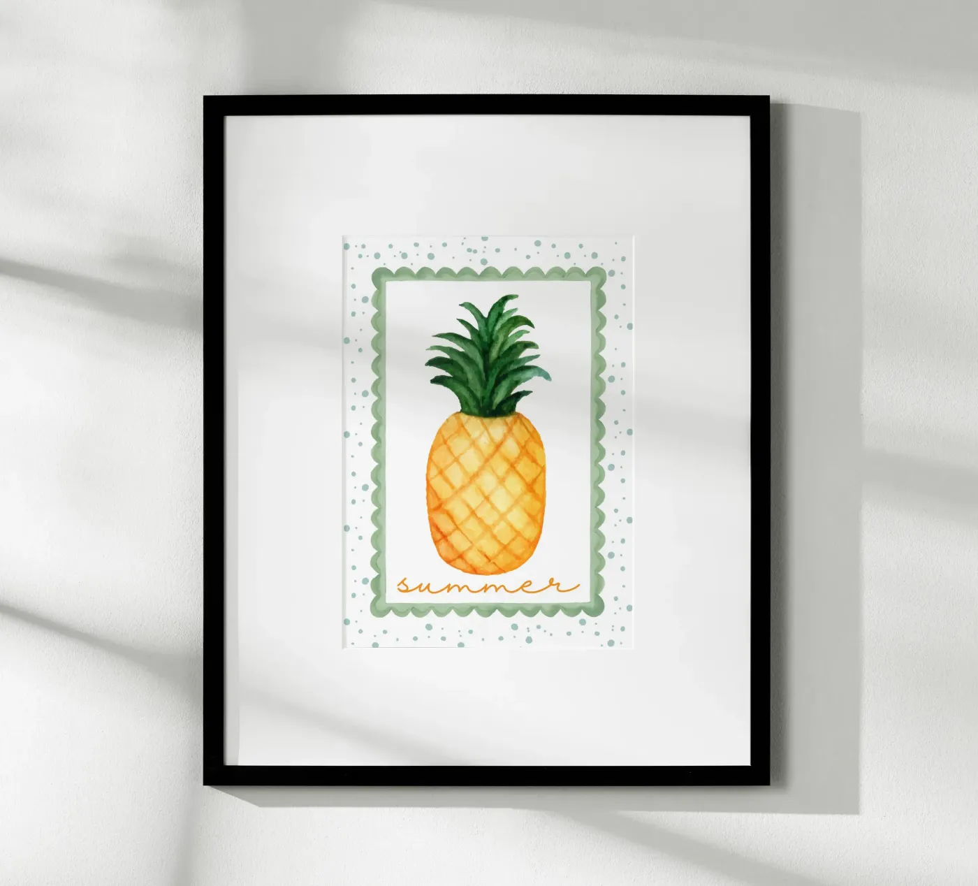 Summer pineapple poster by Funkydays