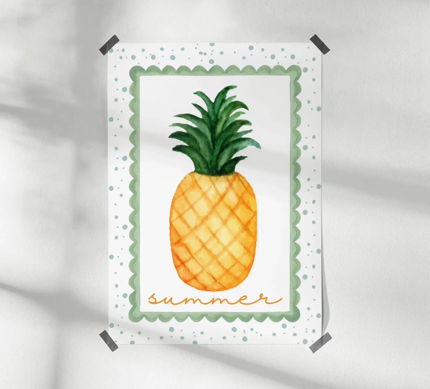 Summer pineapple poster by Funkydays