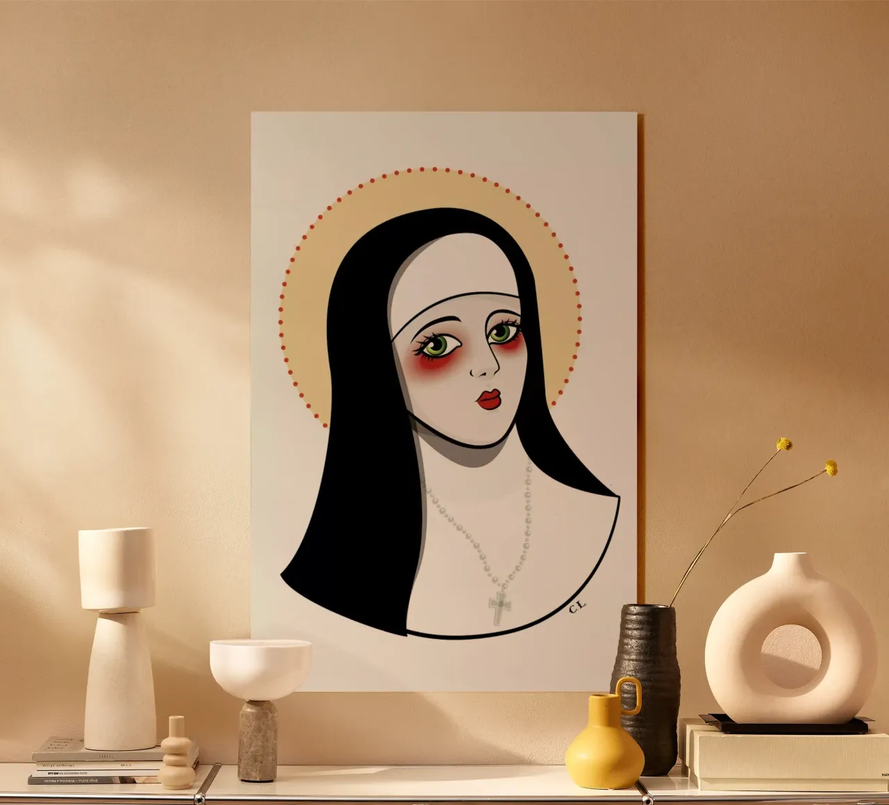 Nun acrylic glass by Killer Wolf