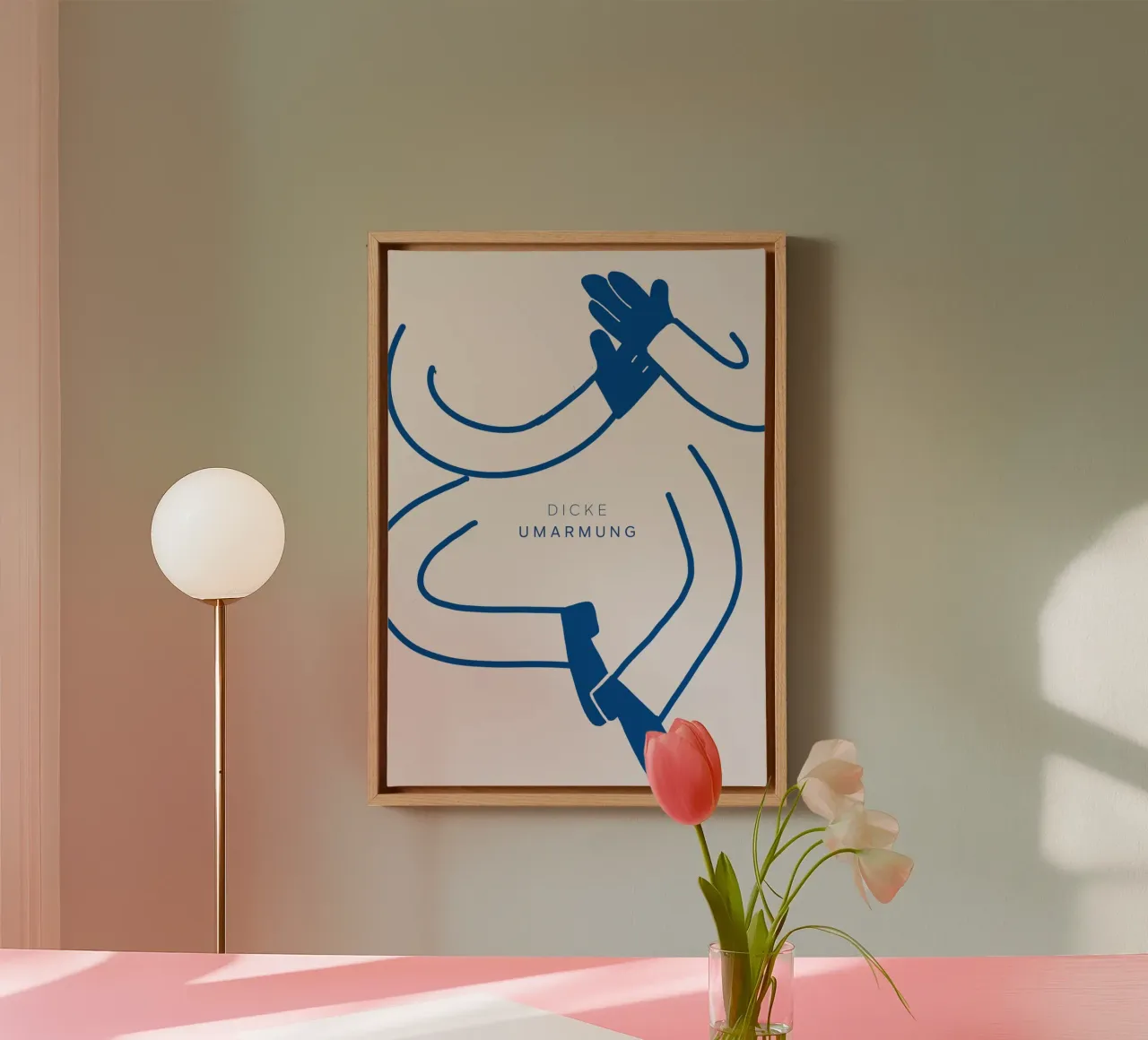 Dicke Umarmung canvas by atelier-lorem