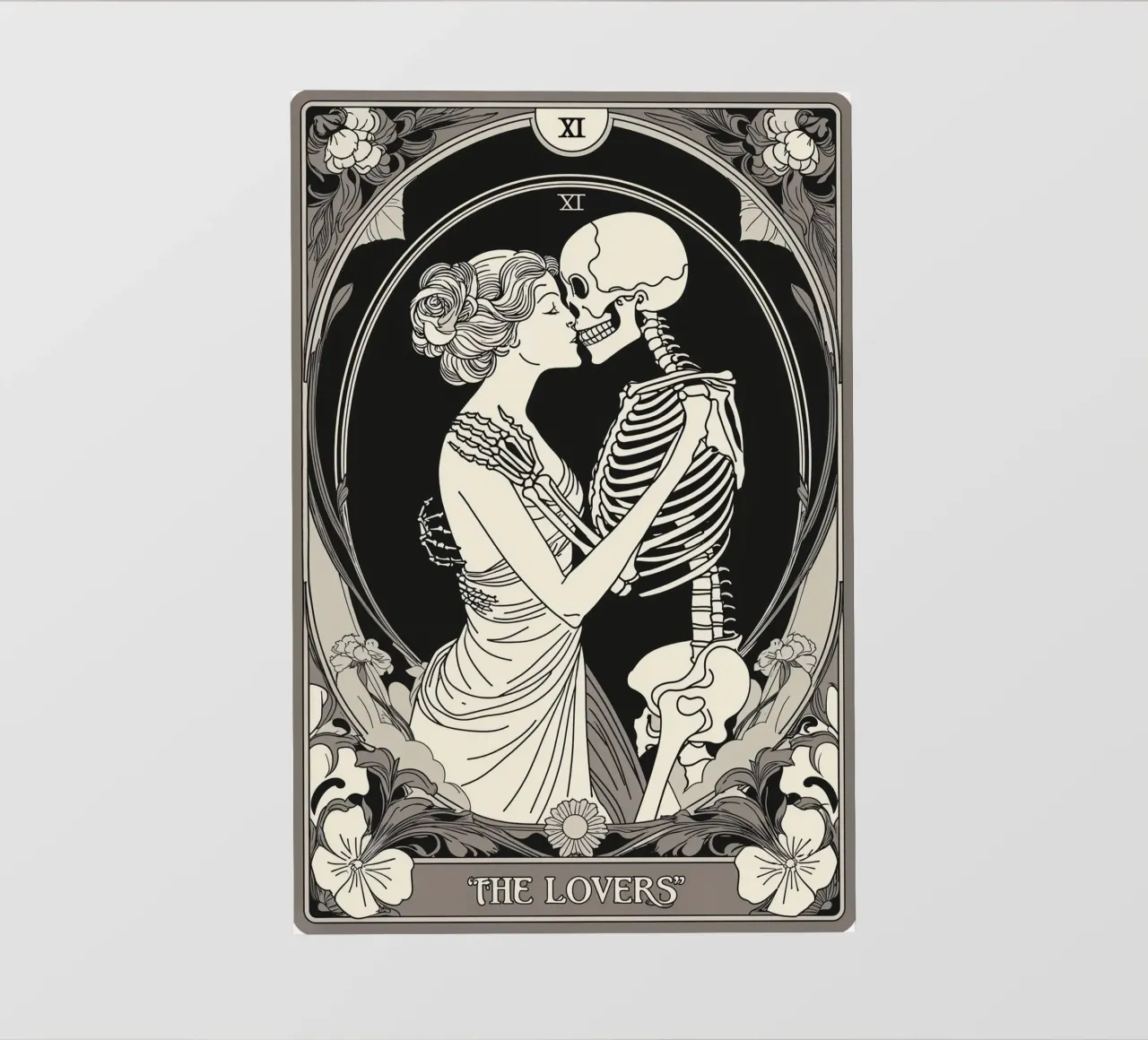 Gli amanti: Unione eterna di vita e morte telo in pvc da Mystique & Muse