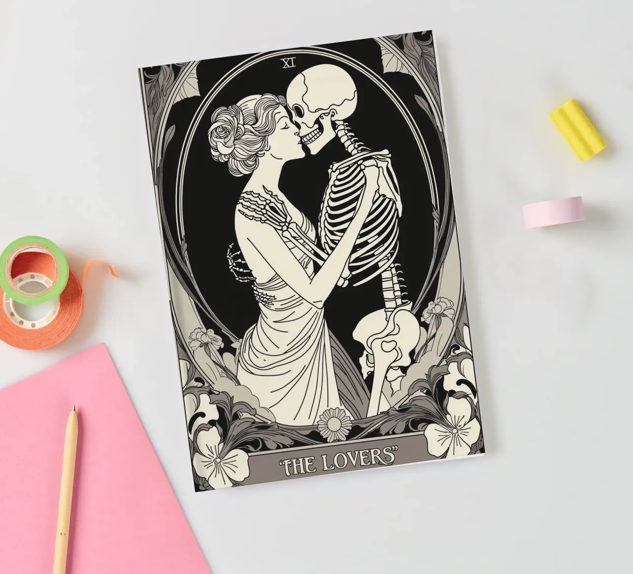 The Lovers: Eternal Union of Life and Death notebook by Mystique & Muse