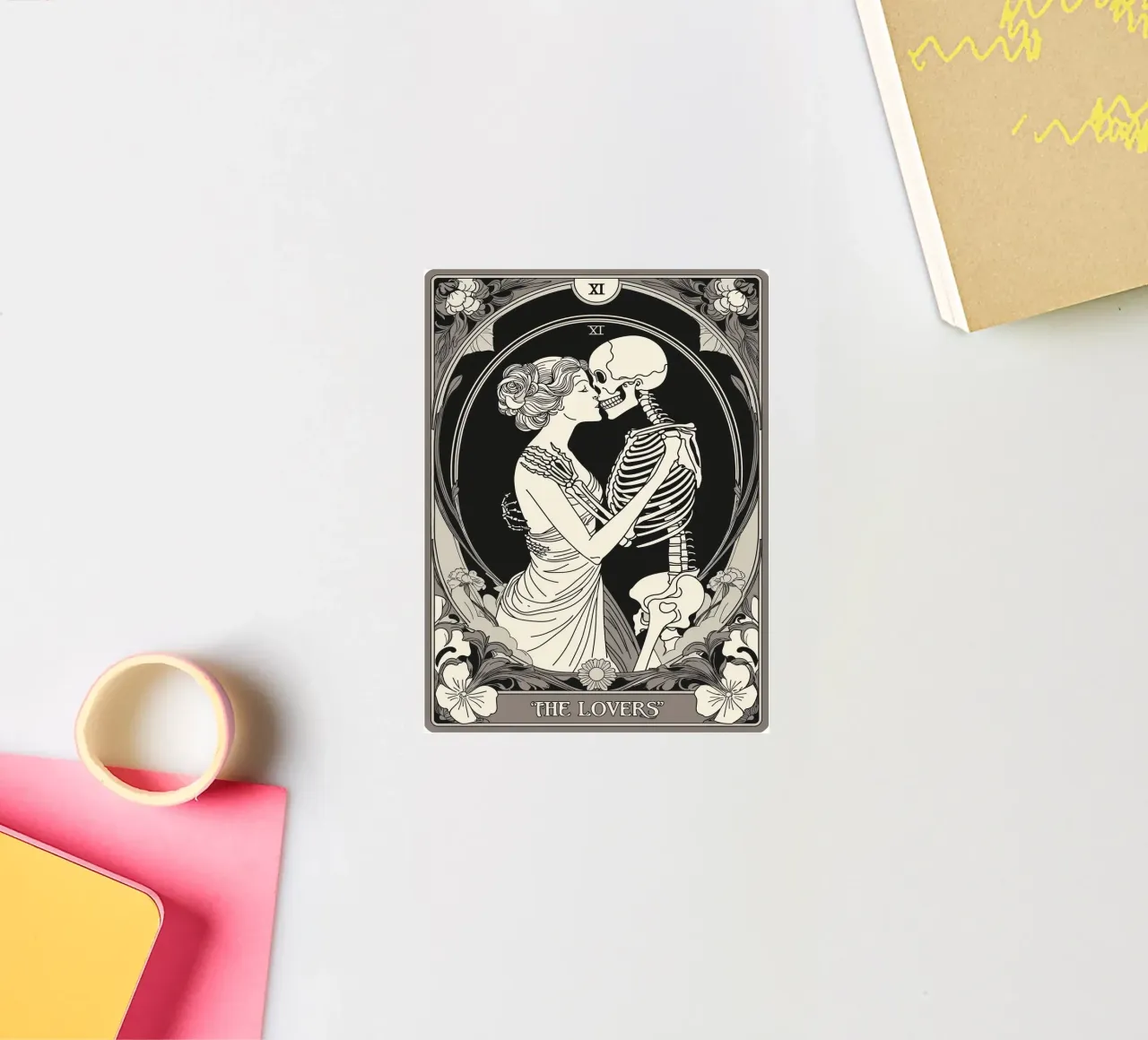 The Lovers: Eternal Union of Life and Death sticker by Mystique & Muse
