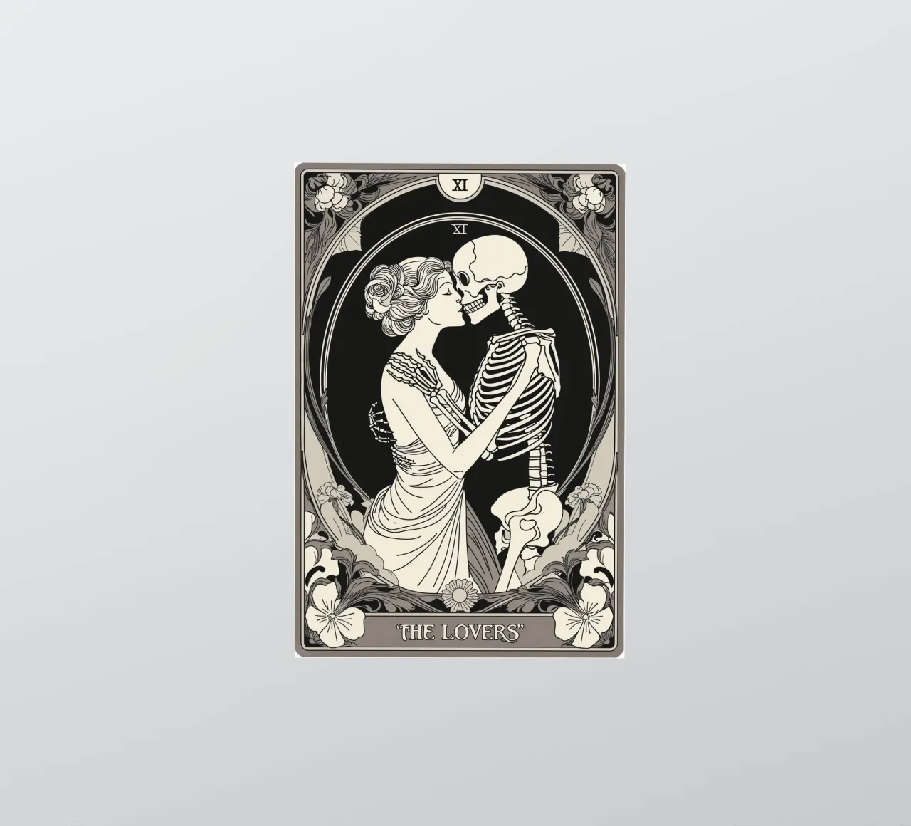 The Lovers: Eternal Union of Life and Death sticker by Mystique & Muse