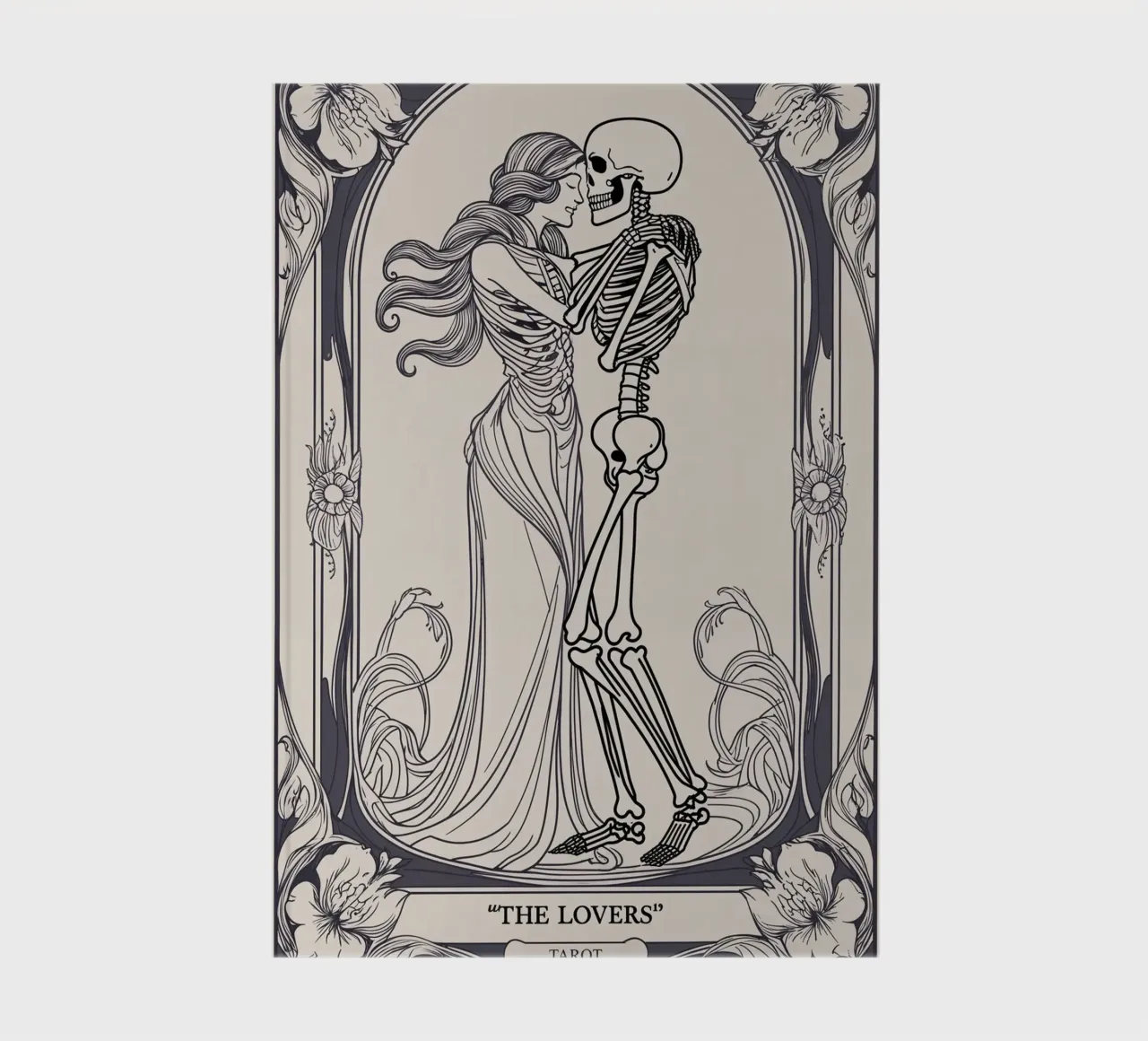 The Lovers: Embrace of Life and Mortality notebook by Mystique & Muse