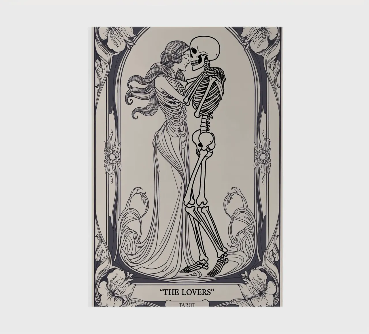 The Lovers: Embrace of Life and Mortality notebook by Mystique & Muse