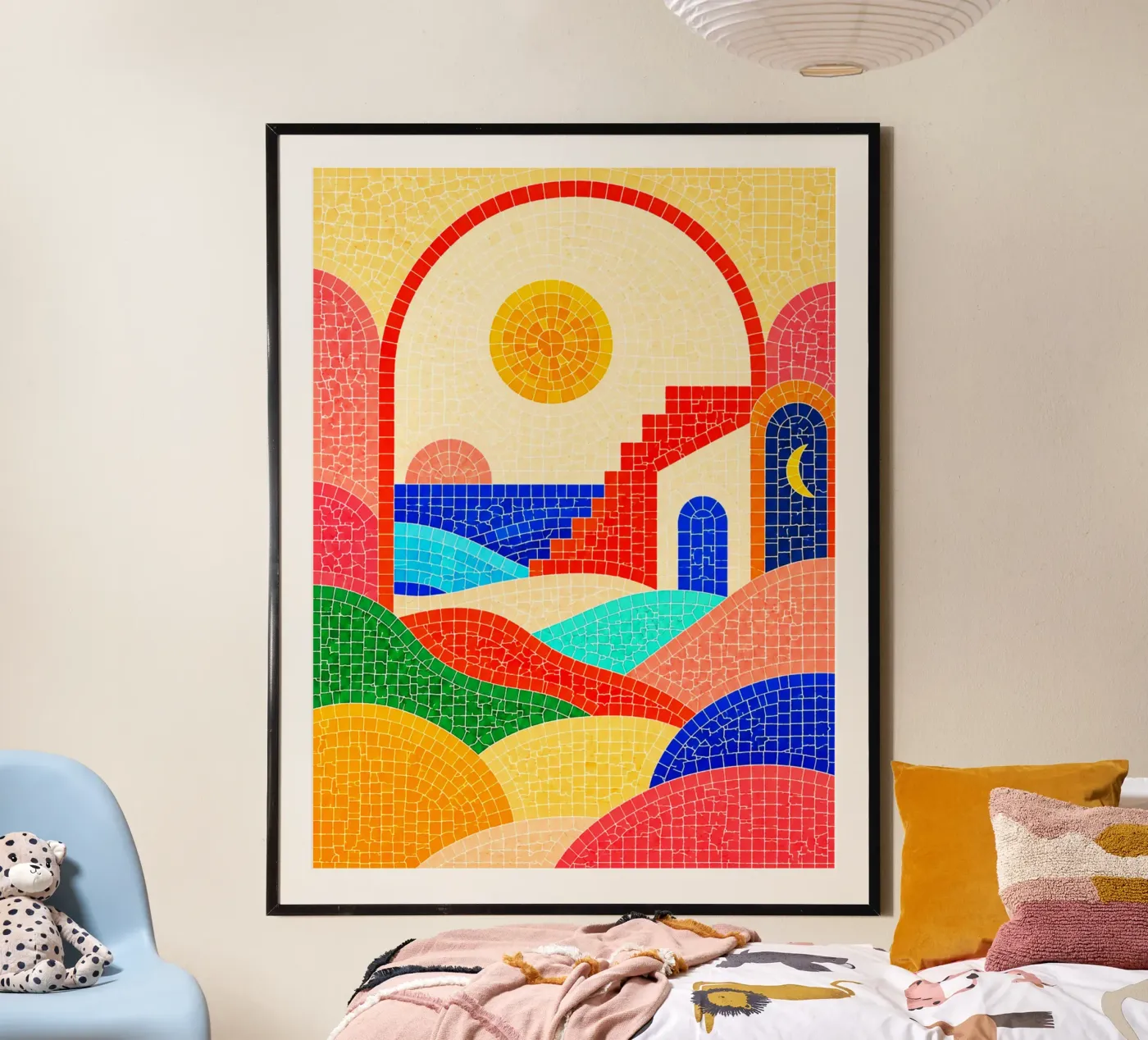 Echo einer warmen Landschaft Poster von Studio Mosaic Muse