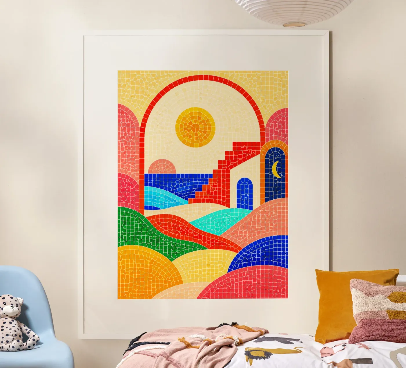 Echo einer warmen Landschaft Poster von Studio Mosaic Muse