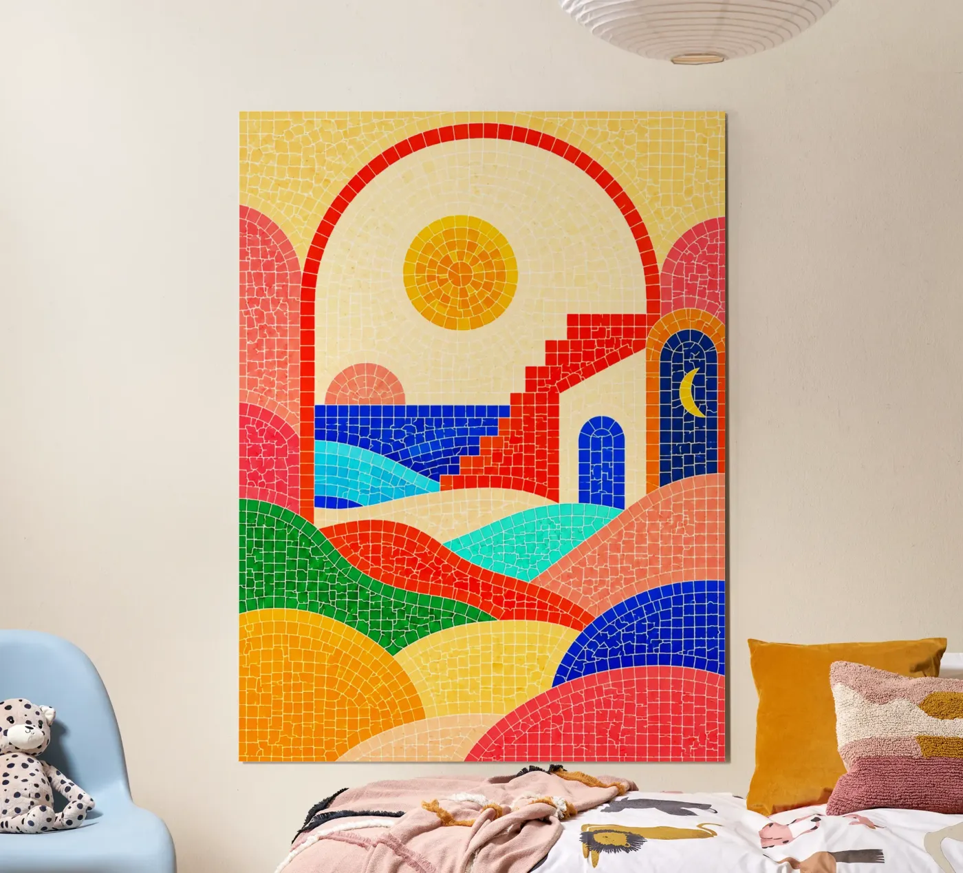 Echo einer warmen Landschaft Poster von Studio Mosaic Muse
