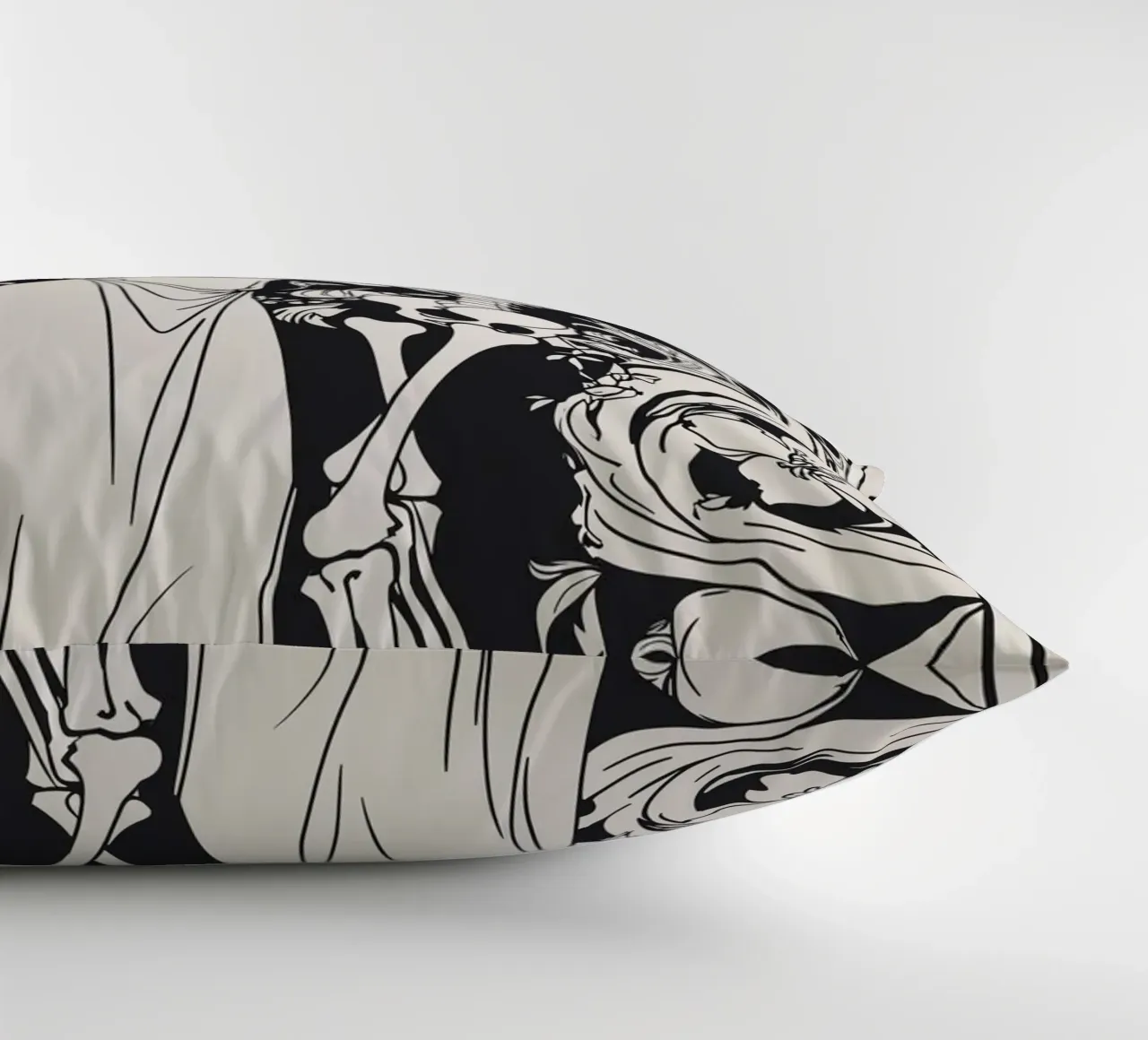 The Lovers: Harmony Between Life and Death decorative cushion by Mystique & Muse