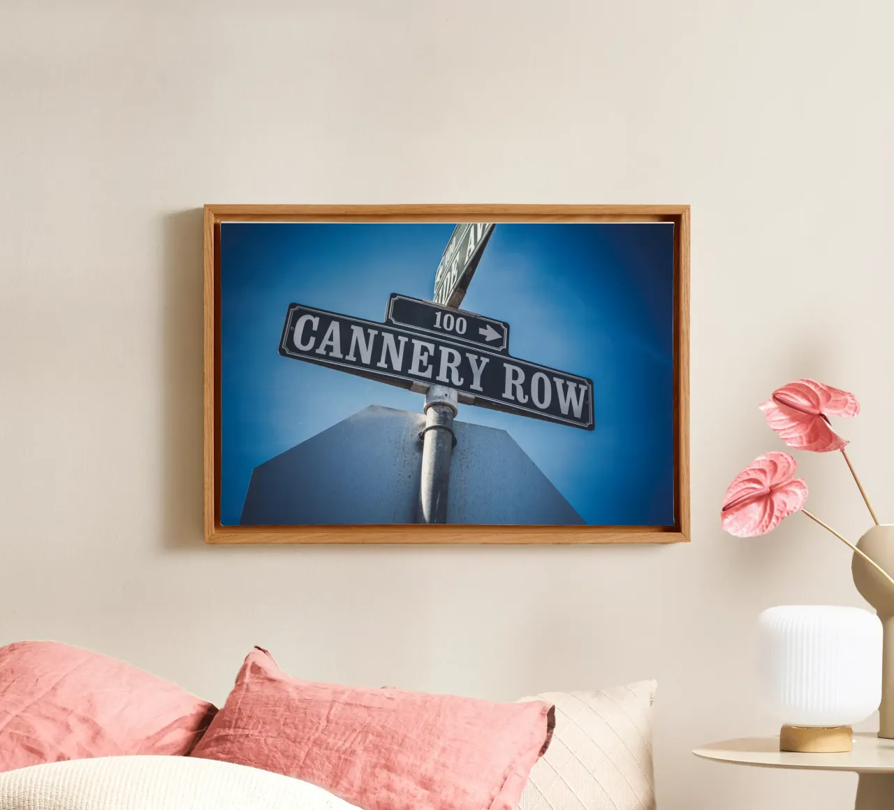 Cannery Row tela con Cornice a cassetta da Dave Hare Photography