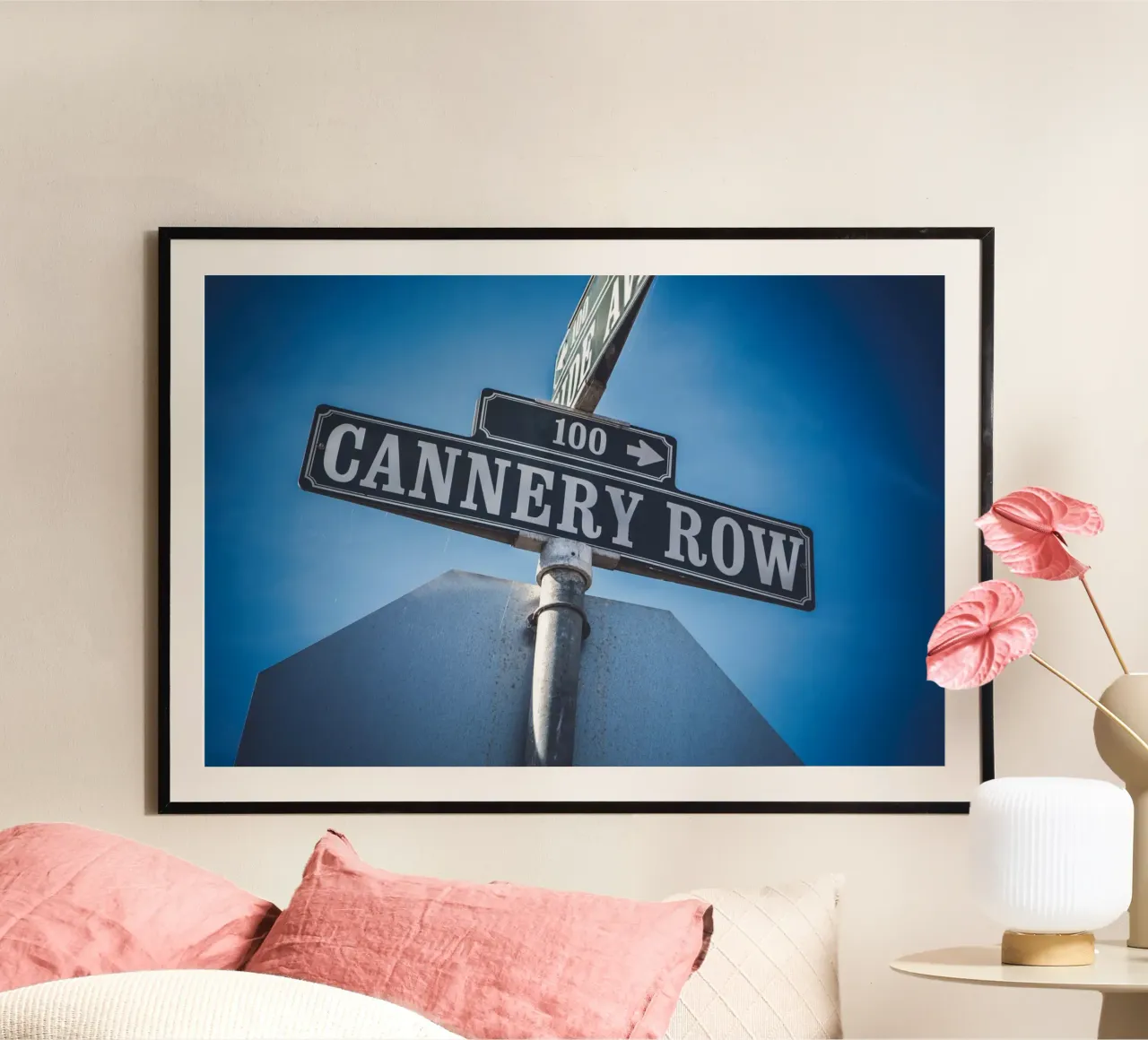Cannery Row poster con telaio in legno da Dave Hare Photography