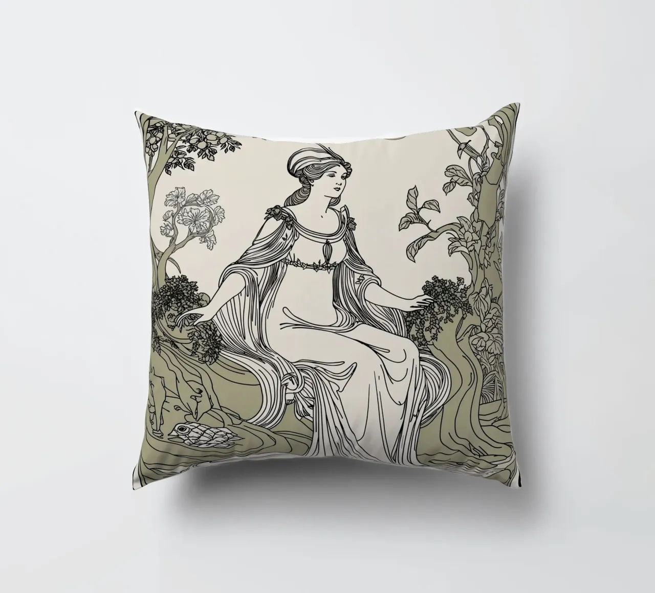 L'Imperatrice: Guardiana della natura e dell'abbondanza cuscino da Mystique & Muse