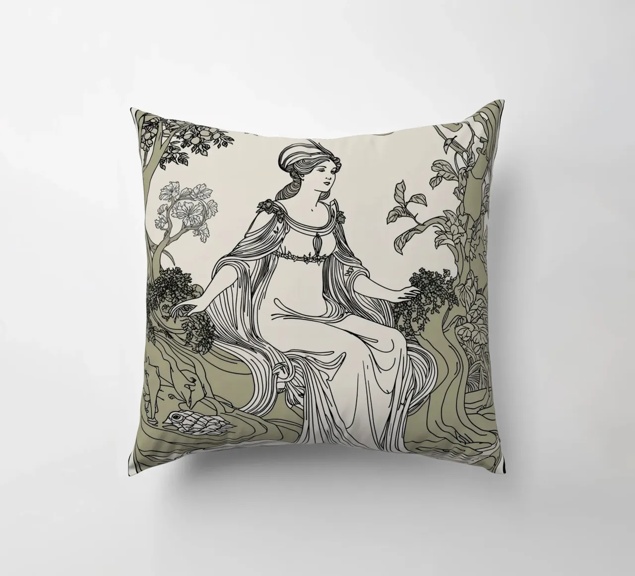 L'Imperatrice: Guardiana della natura e dell'abbondanza cuscino da Mystique & Muse