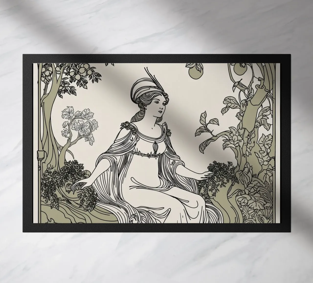 The Empress: Guardian of Nature and Abundance doormat by Mystique & Muse