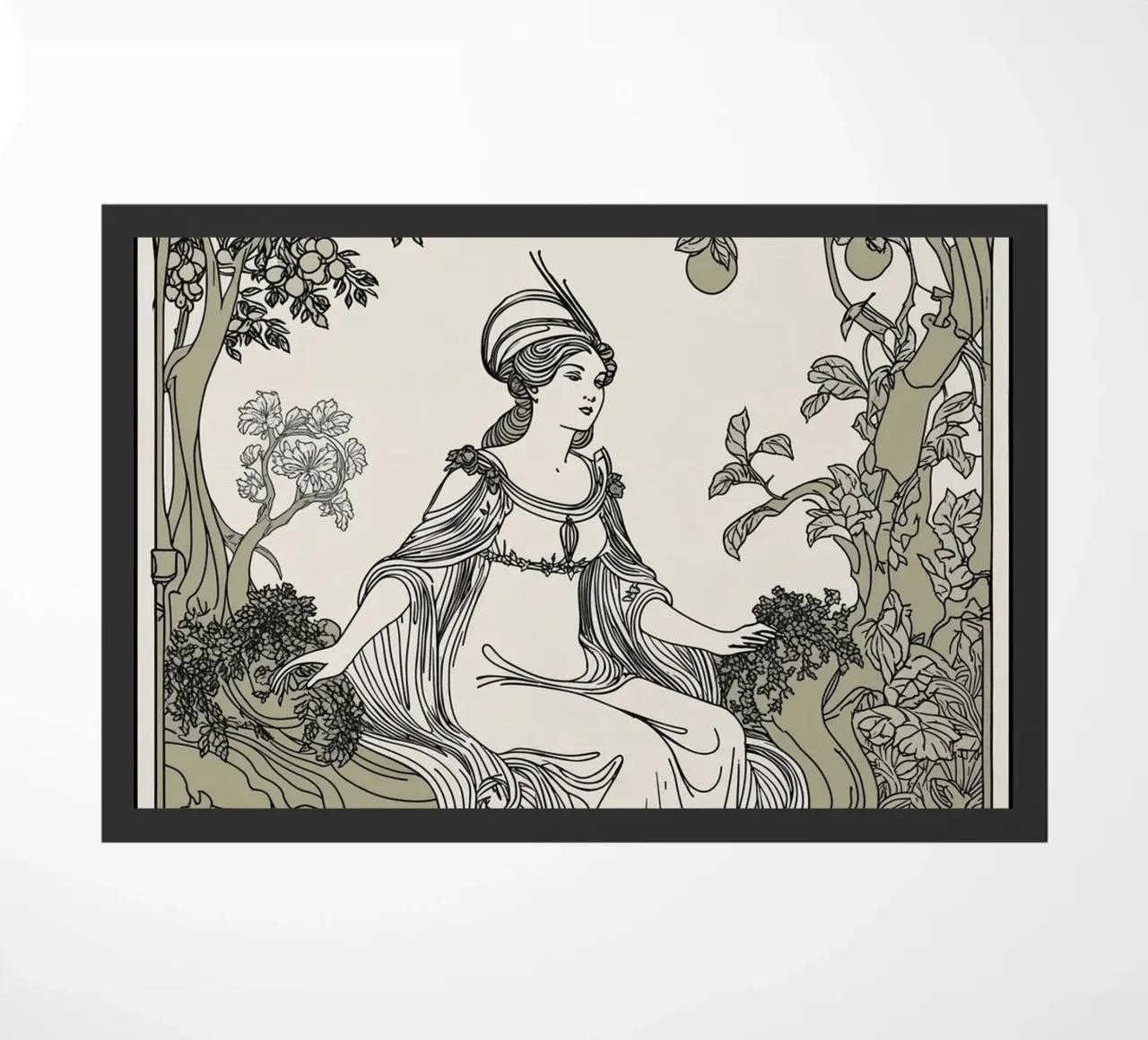 The Empress: Guardian of Nature and Abundance doormat by Mystique & Muse