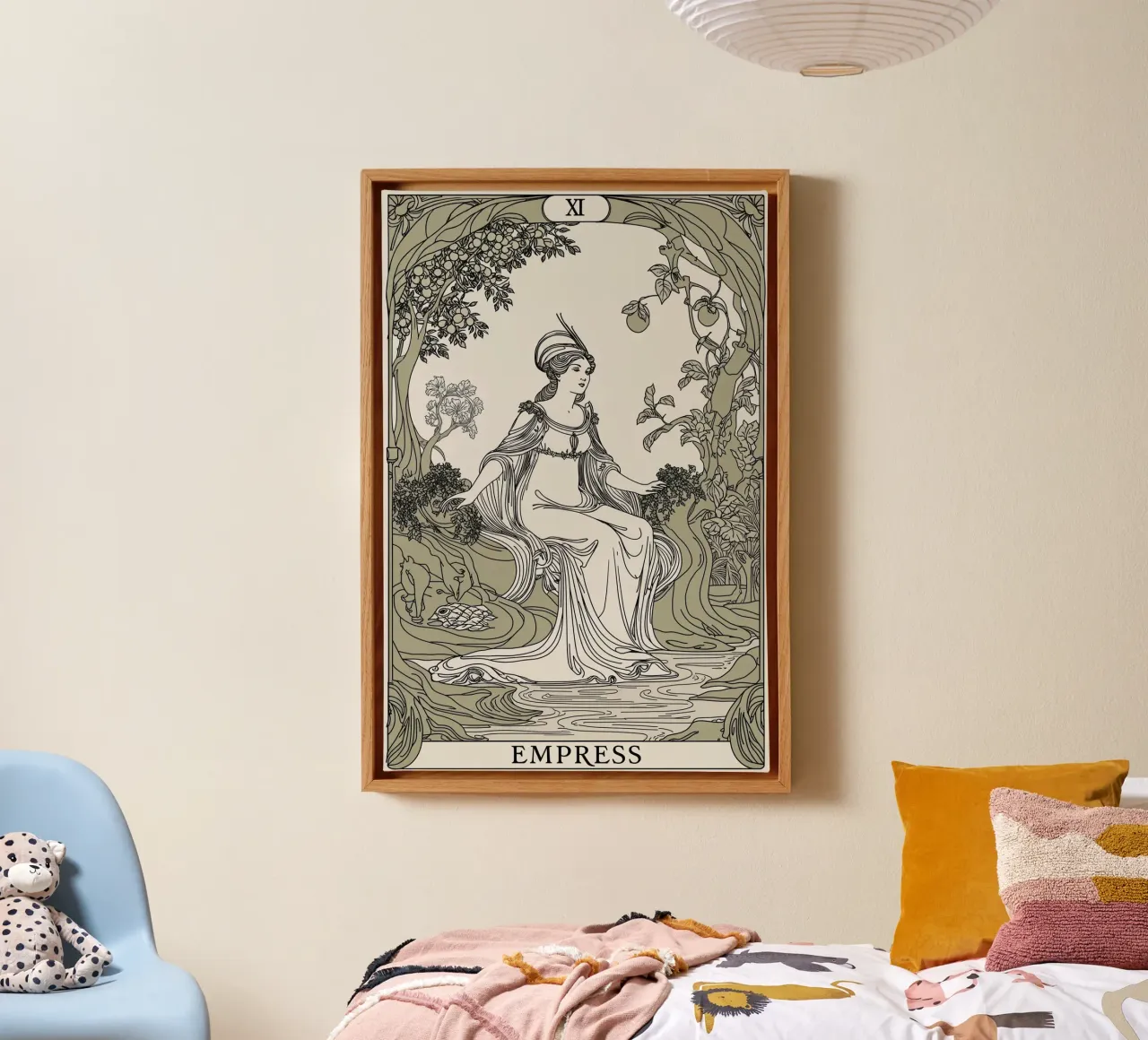 The Empress: Guardian of Nature and Abundance canvas with Floater frame by Mystique & Muse