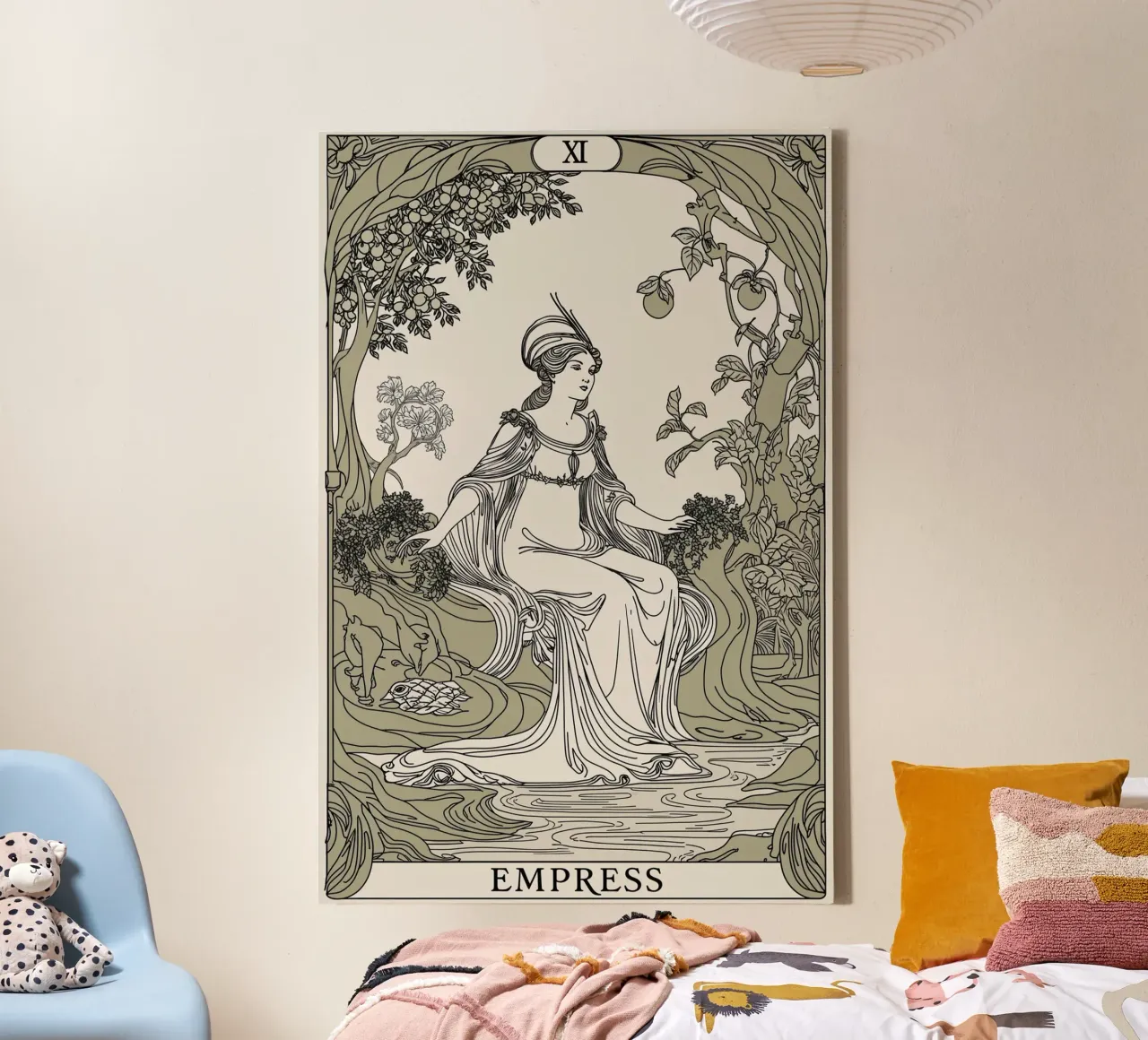 The Empress: Guardian of Nature and Abundance canvas with Floater frame by Mystique & Muse
