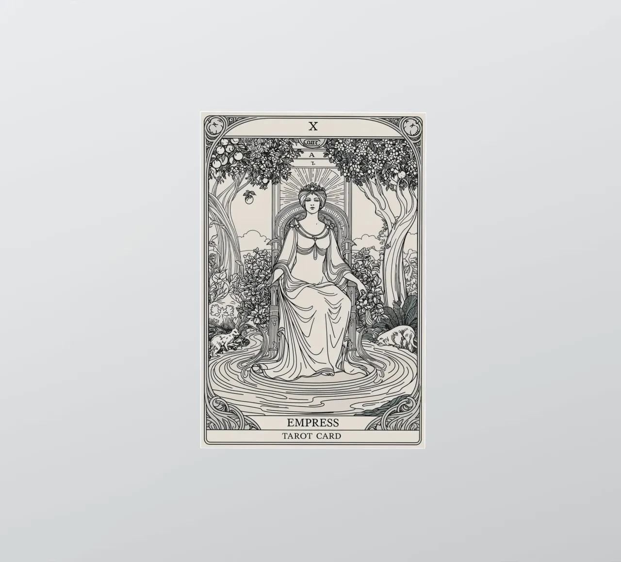 L'impératrice : Souveraine de l'abondance de la nature autocollant de Mystique & Muse