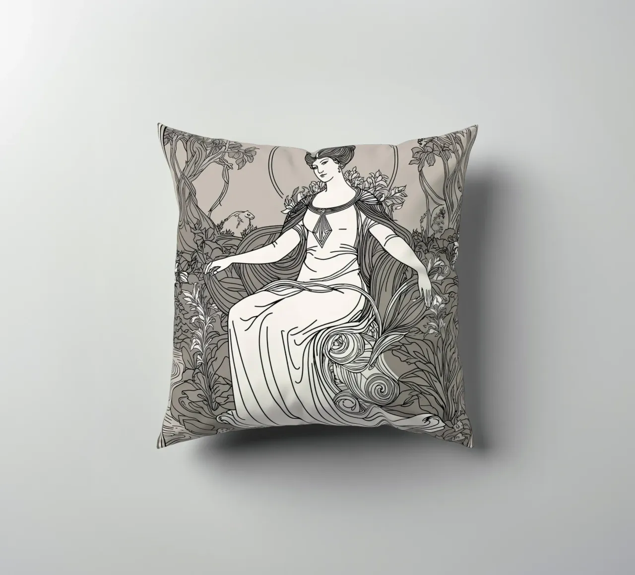 The Empress: Mother of Growth and Creation decorative cushion by Mystique & Muse