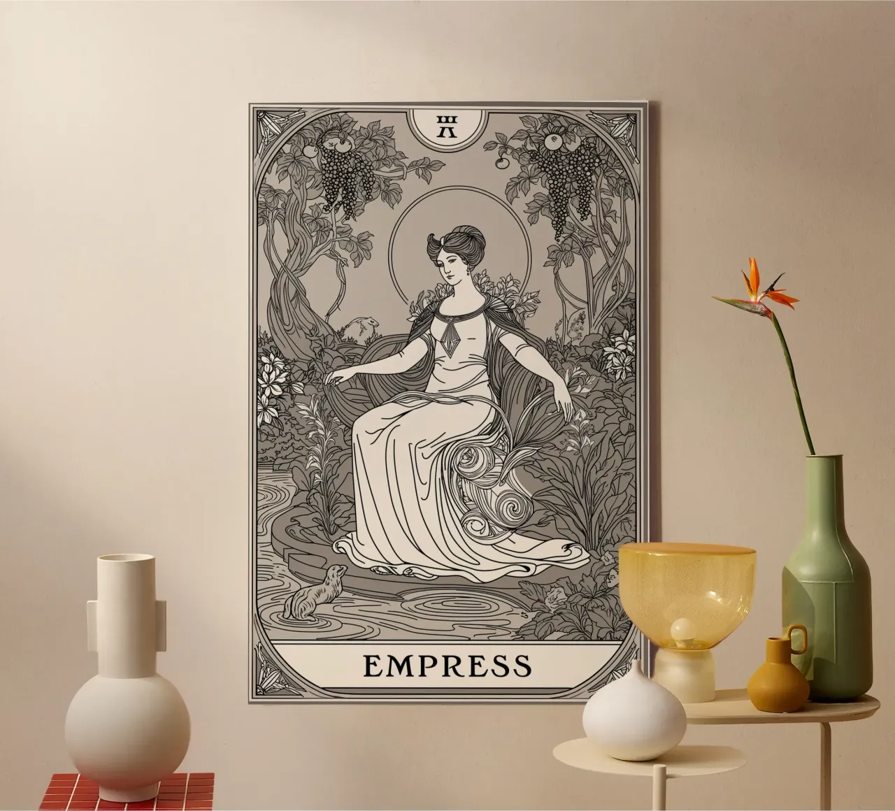The Empress: Mother of Growth and Creation canvas with Floater frame by Mystique & Muse