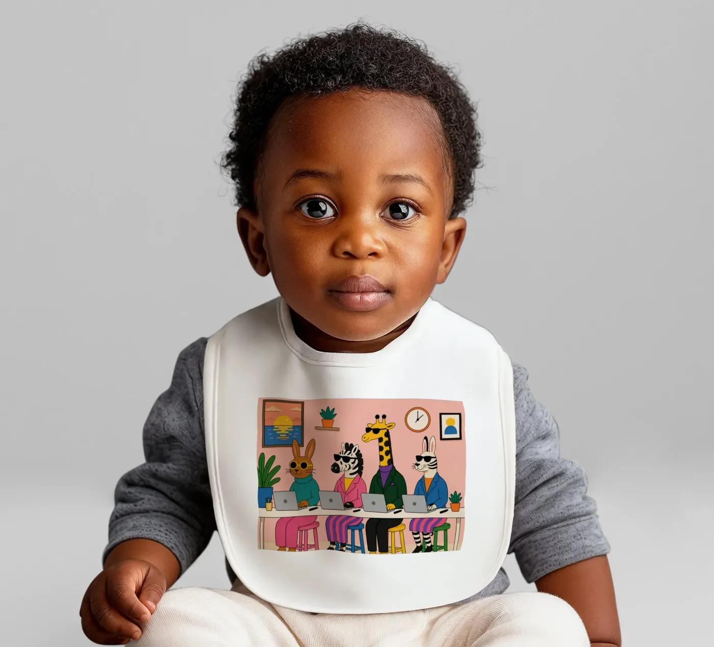 Worker baby bib by Liberta Studio