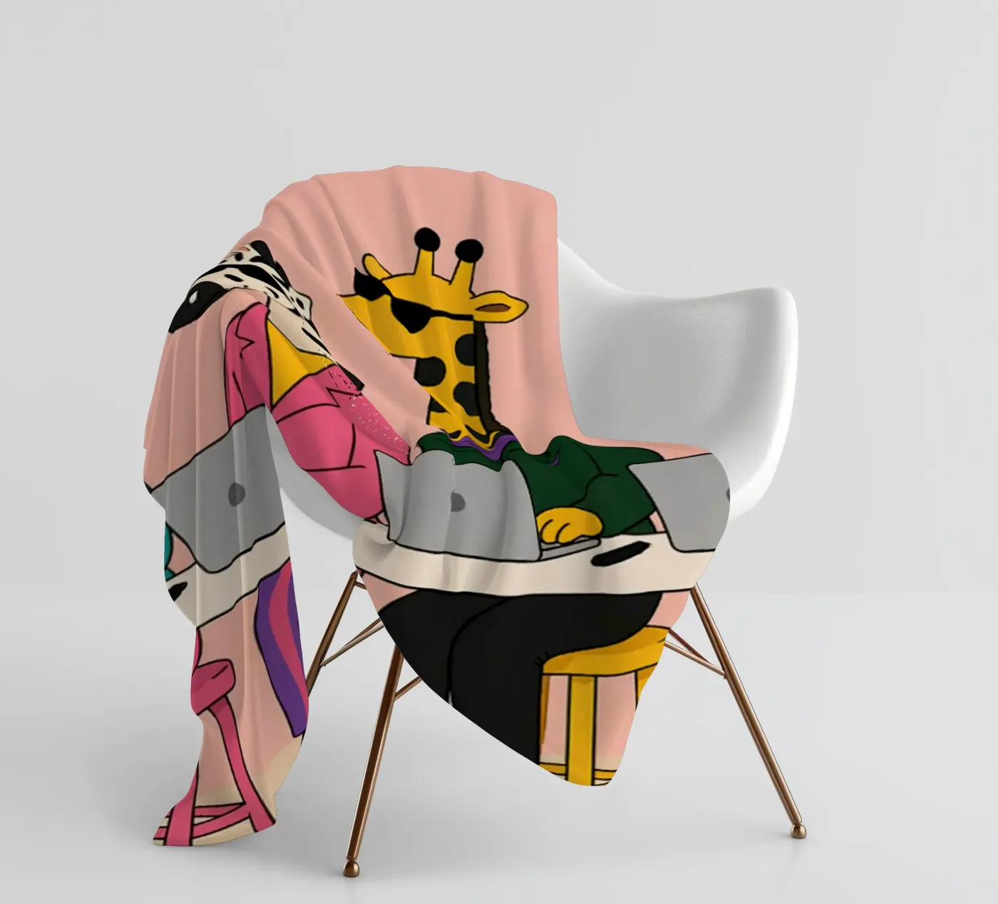 Worker fleece blanket by Liberta Studio