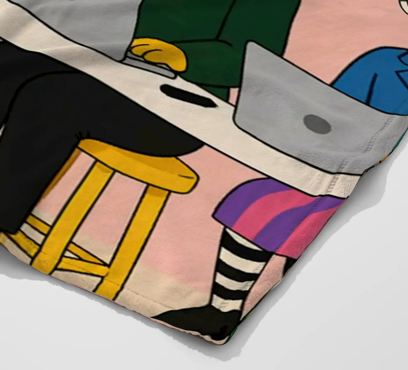Worker fleece blanket by Liberta Studio