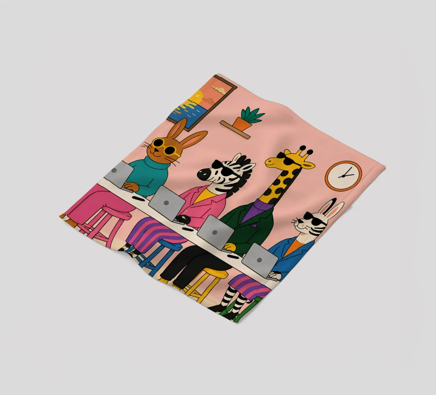 Worker fleece blanket by Liberta Studio