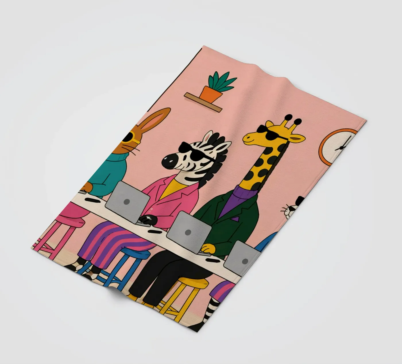 Worker fleece blanket by Liberta Studio