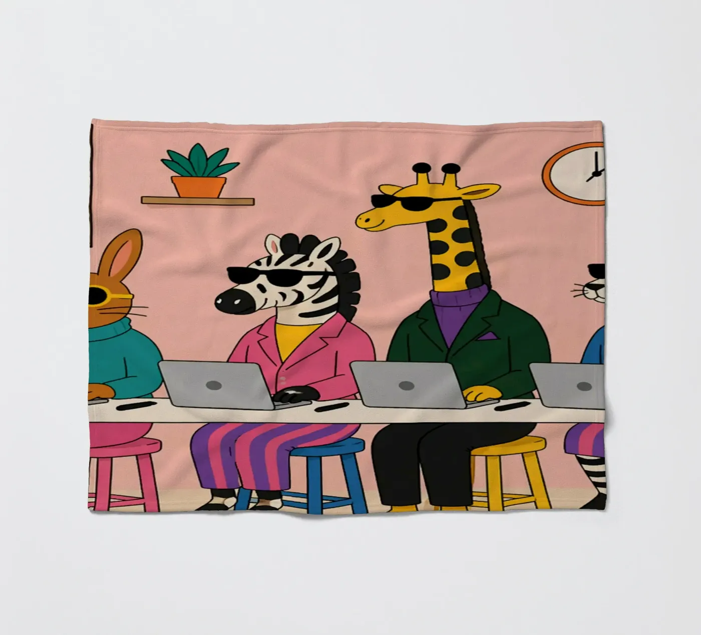 Worker fleece blanket by Liberta Studio