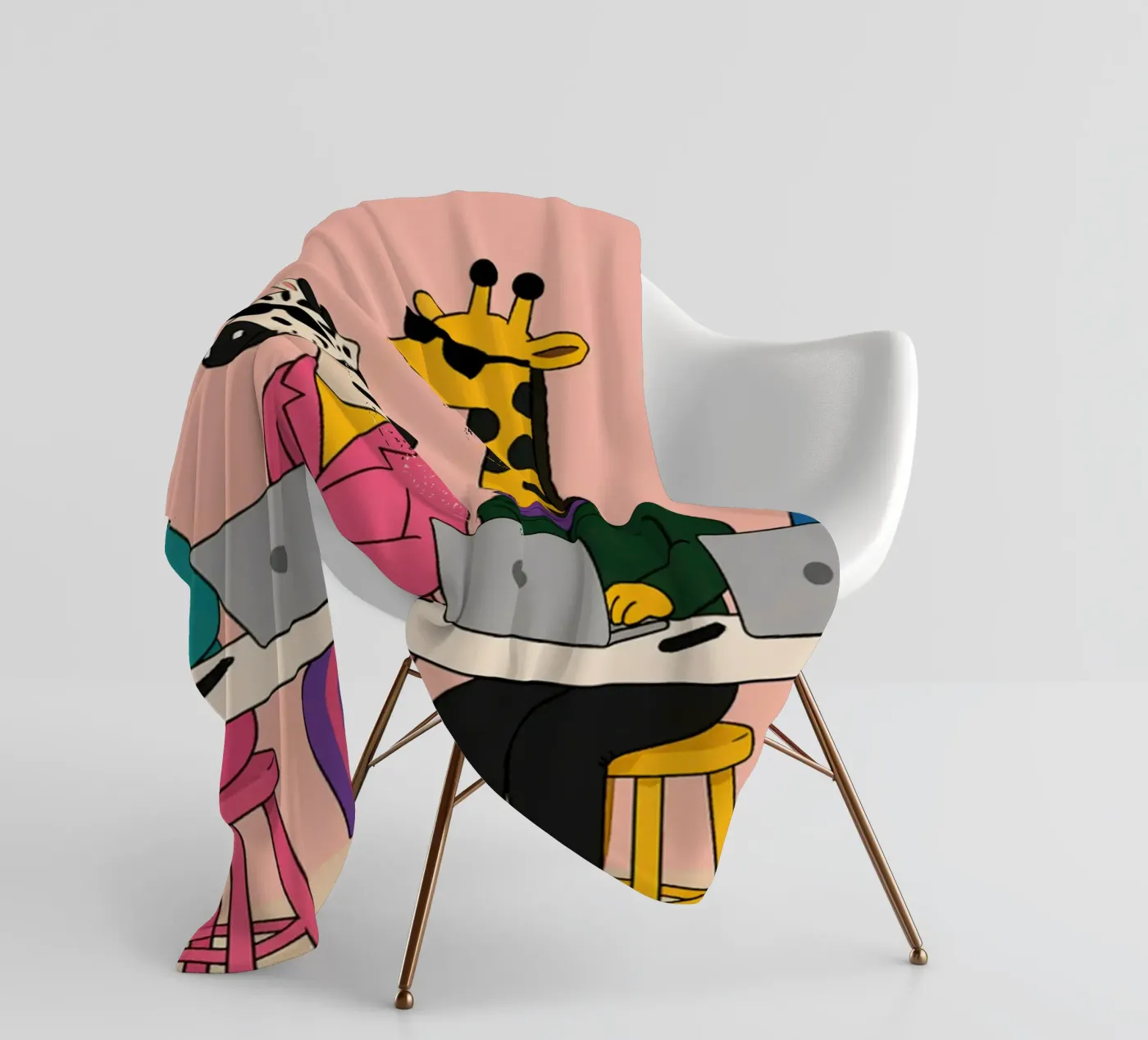 Worker fleece blanket by Liberta Studio