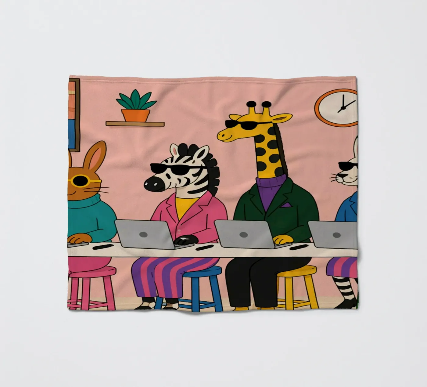 Worker fleece blanket by Liberta Studio
