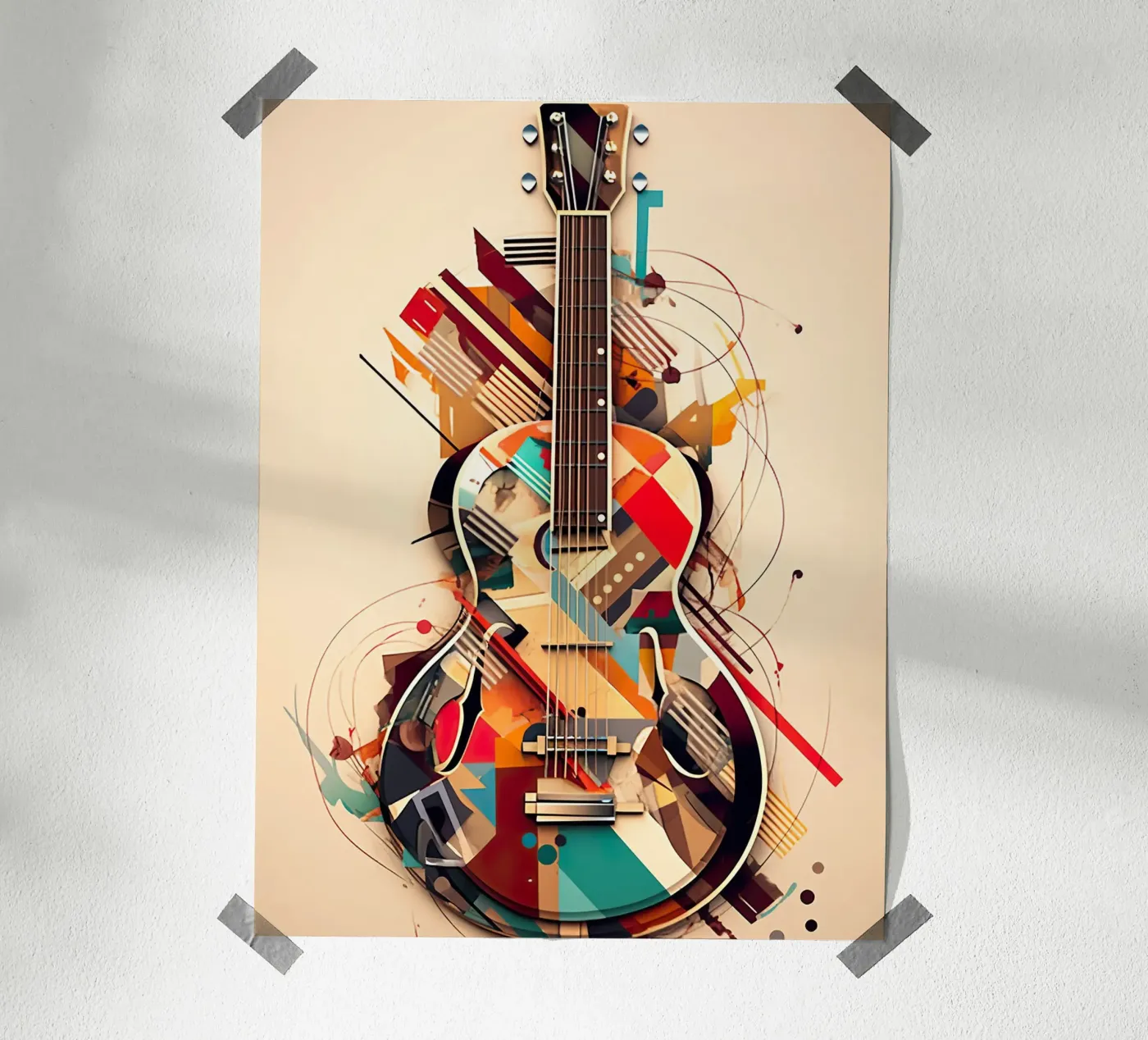 Guitar poster by Artsy Bessy