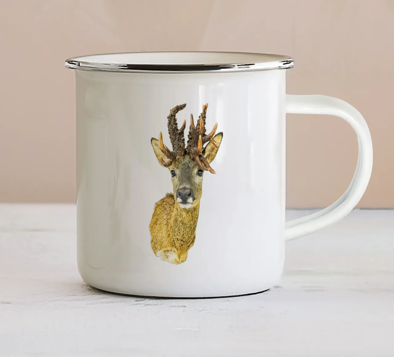 Cervo maestoso tazza in smalto da Curious Collections by Marielle Leenders