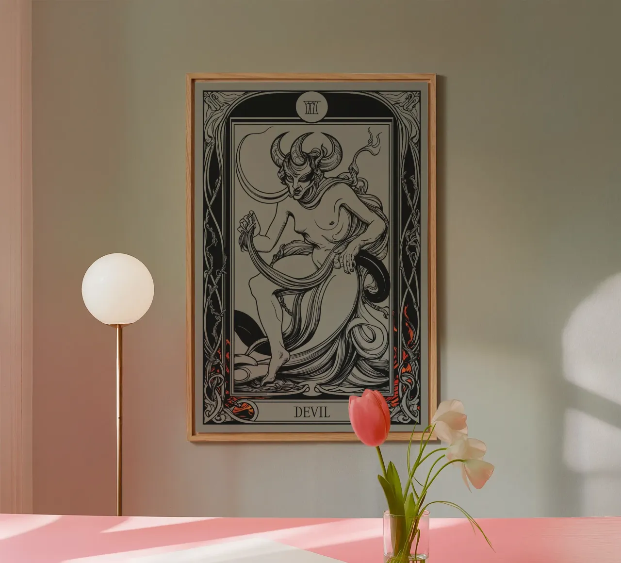 Le Diable : Séduction dans l'ombre panneau forex de Mystique & Muse