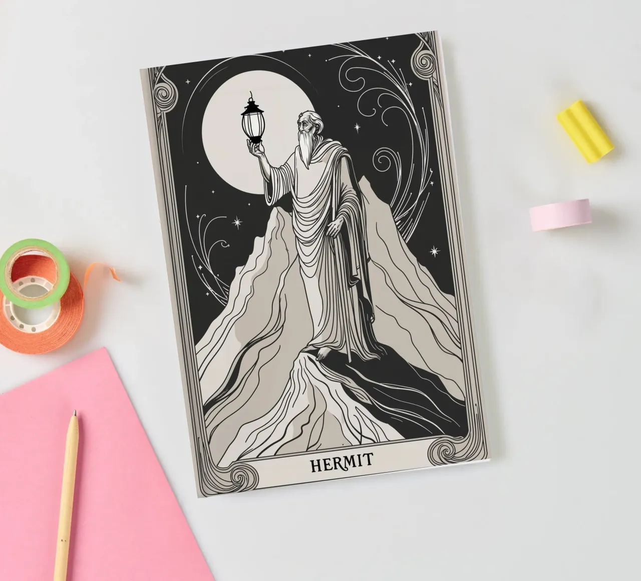 The Hermit - Path of Inner Wisdom notebook by Mystique & Muse