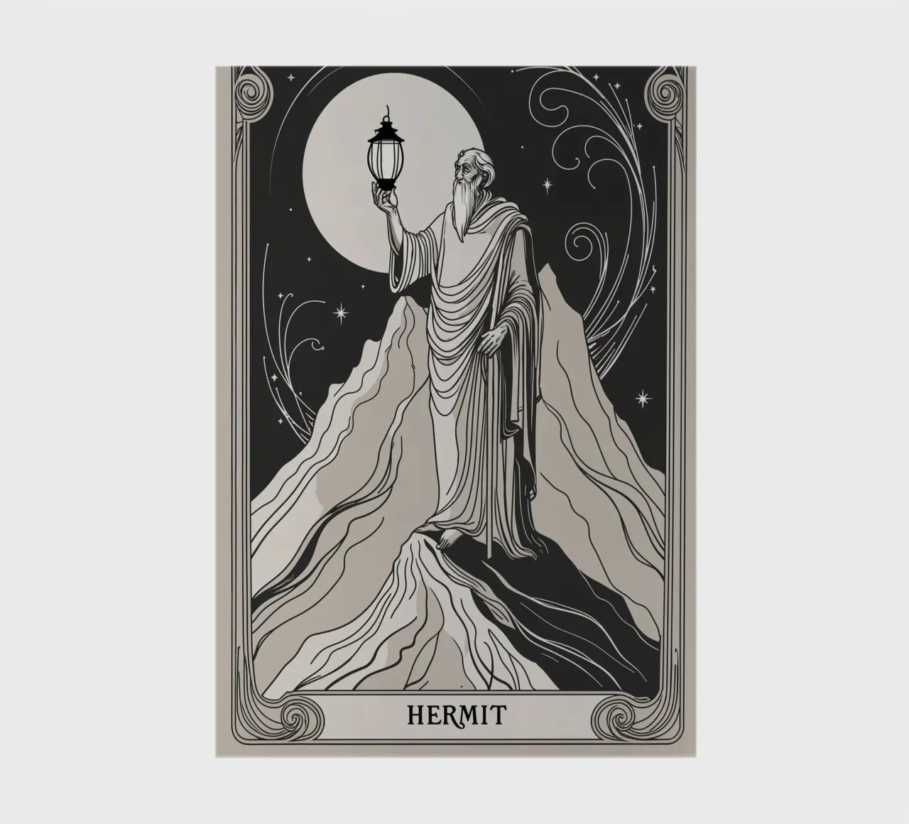 The Hermit - Path of Inner Wisdom notebook by Mystique & Muse