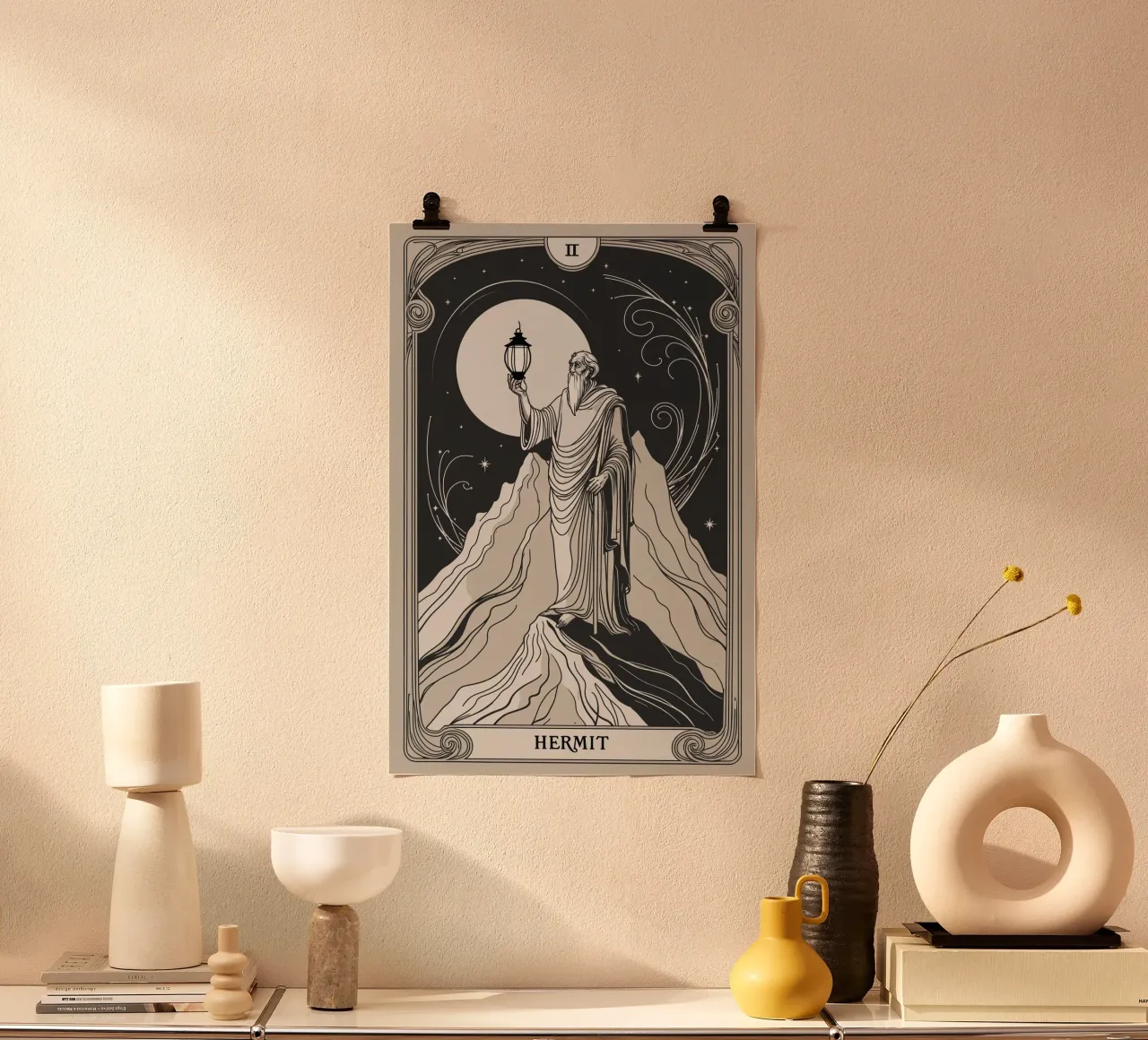 The Hermit - Path of Inner Wisdom (Chemin de la sagesse intérieure) hahnemühle de Mystique & Muse